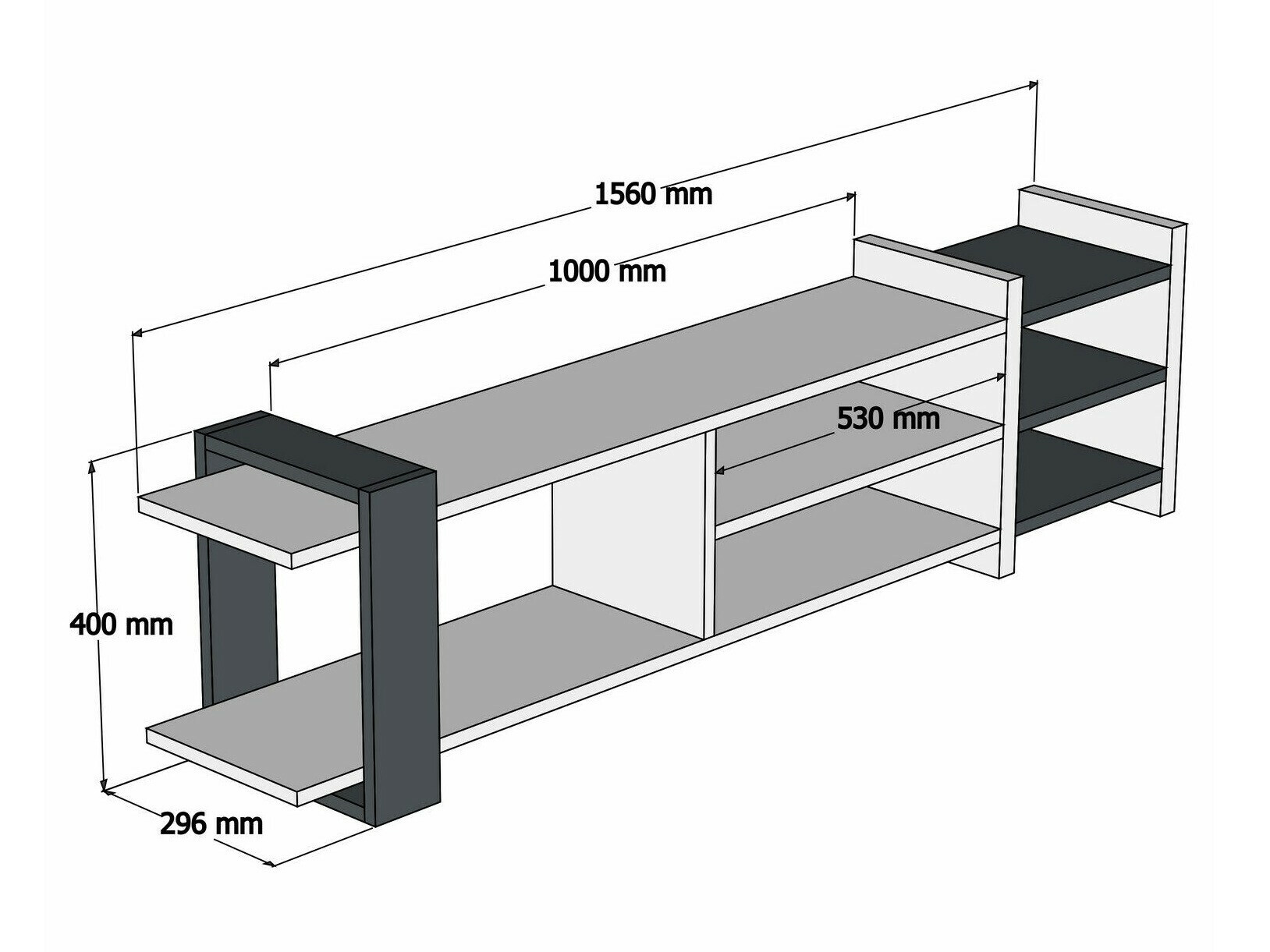 TV komoda Kailua 2587 (Svetlo Travertine)