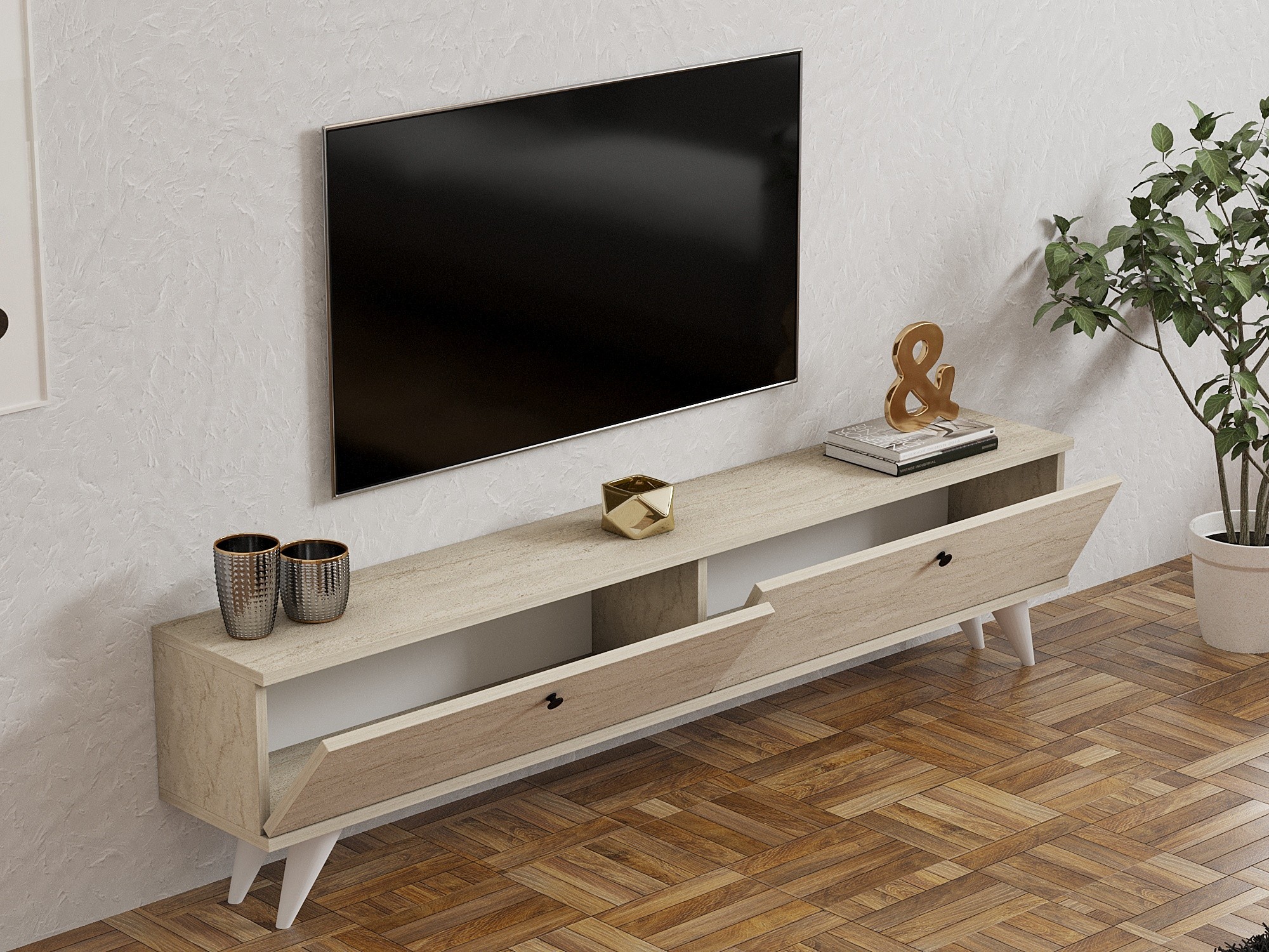 TV komoda Kailua 2588 (Svetlo Travertine)
