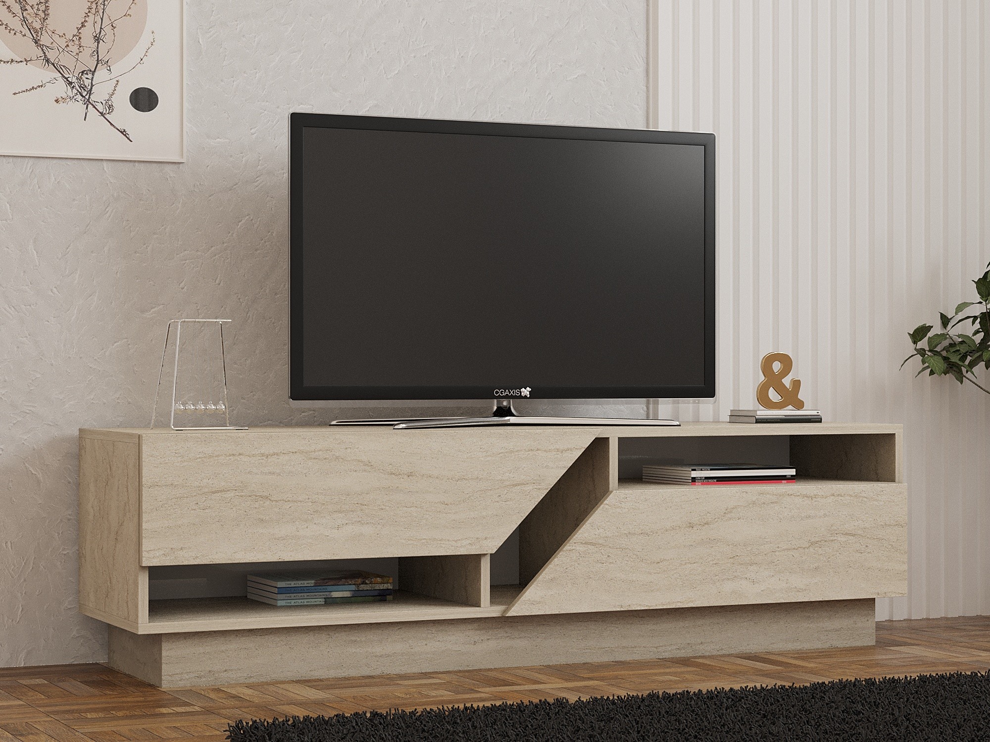 TV komoda Kailua 2589 (Svetlo Travertine)