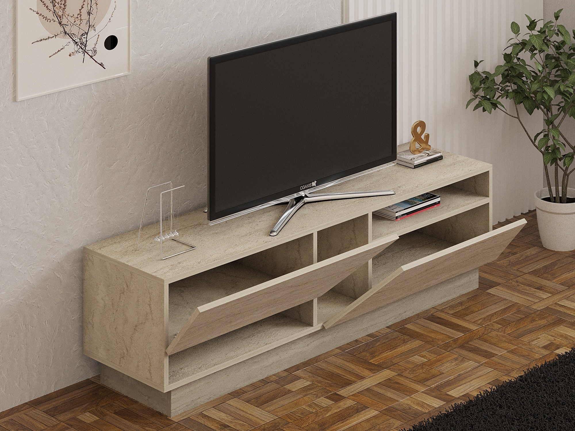 TV komoda Kailua 2589 (Svetlo Travertine)