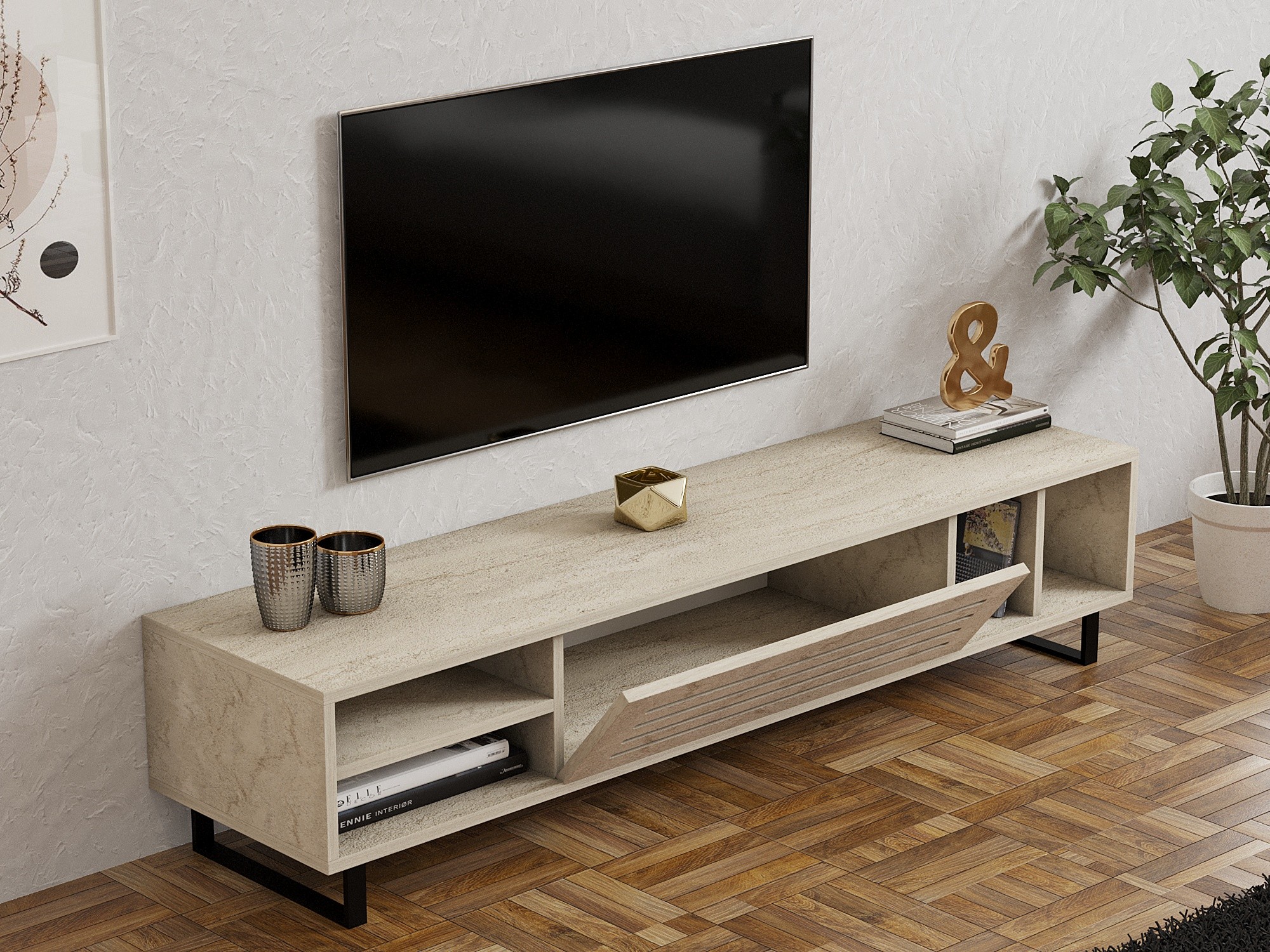 TV komoda Kailua 629 (Svetli travertin)