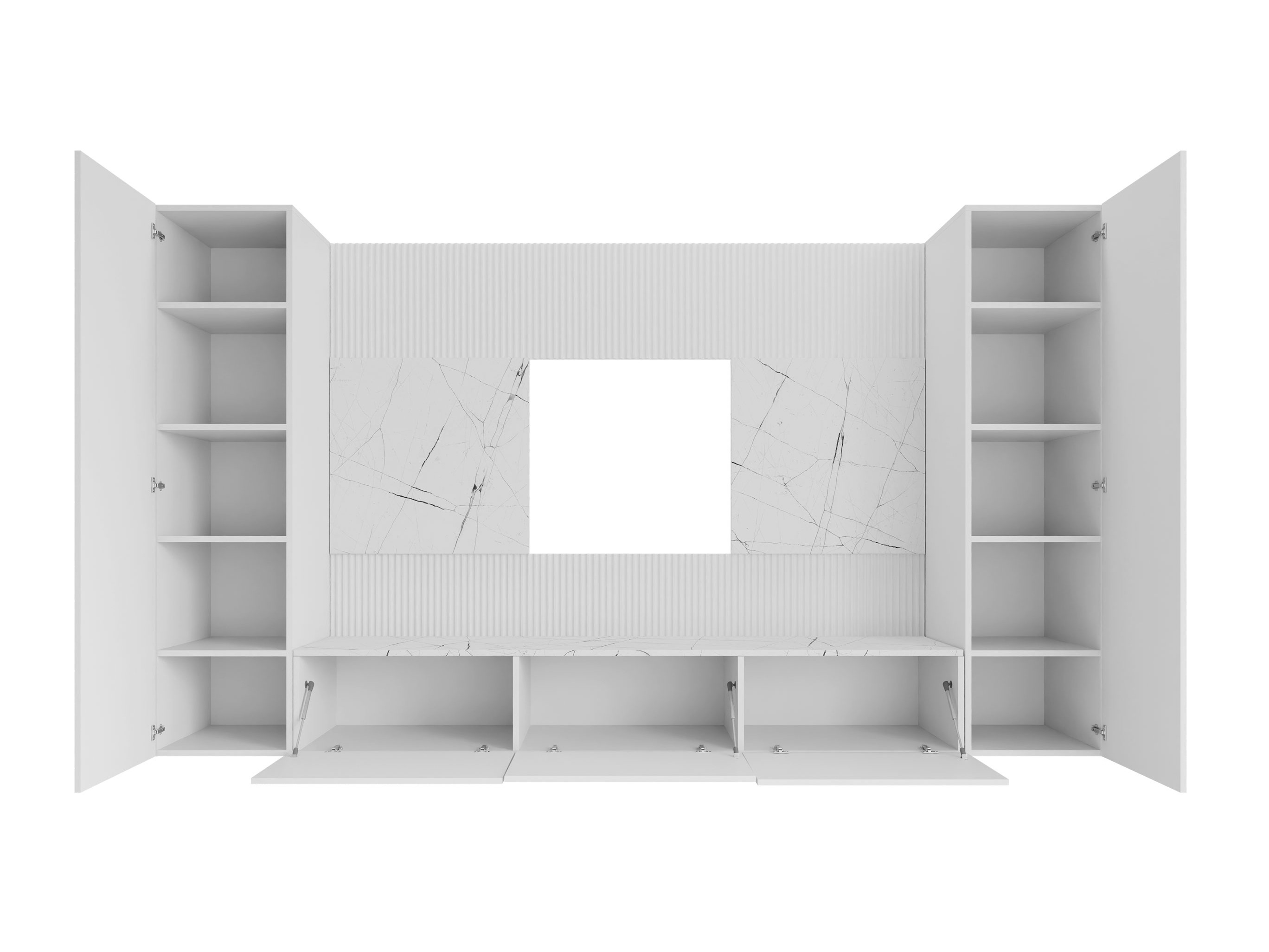 Set za dnevnu sobu Comfivo 451 (Crno + Crni mermer)