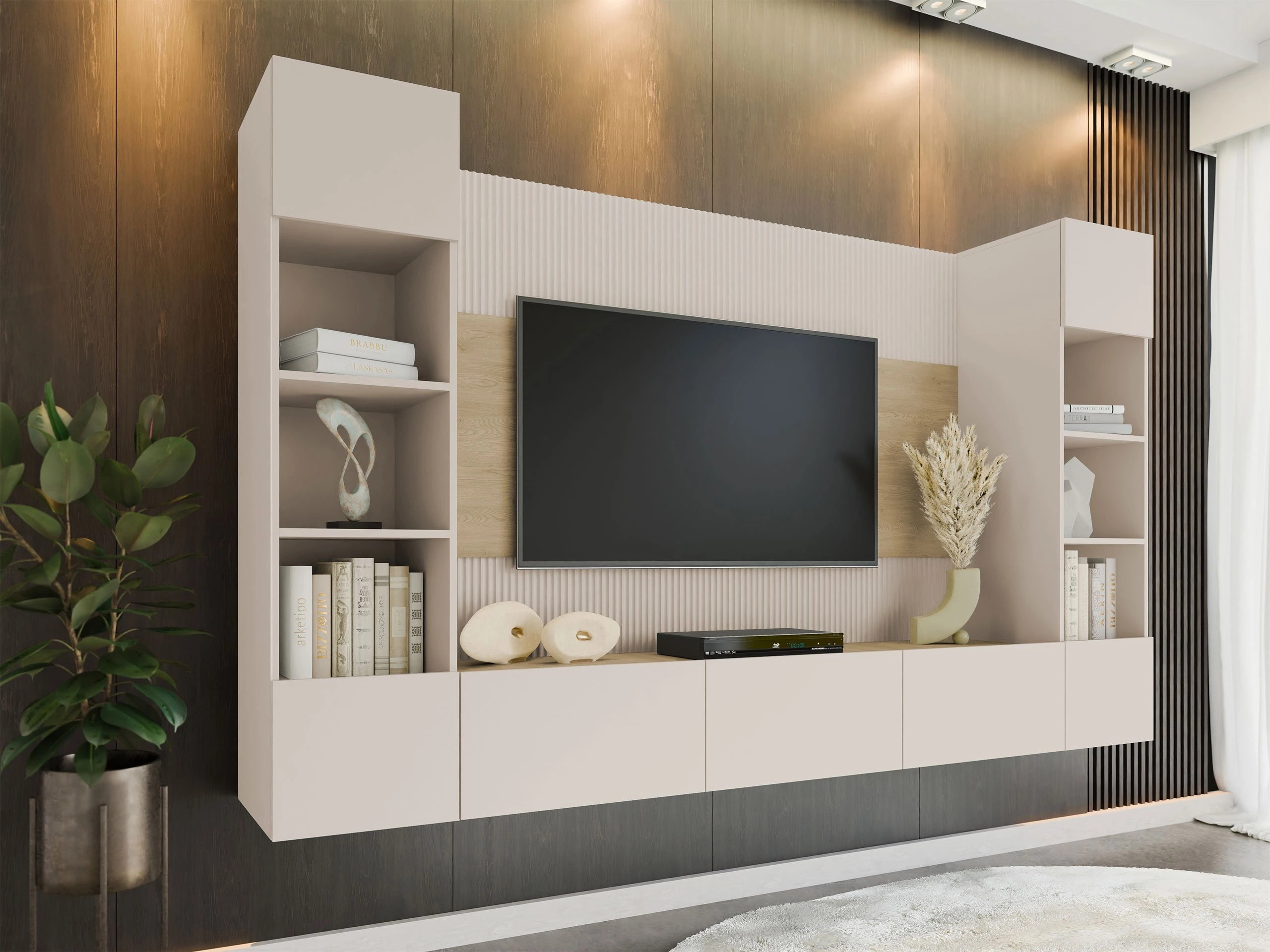 Set za dnevnu sobu Comfivo Salix I (Bež + Hrast)