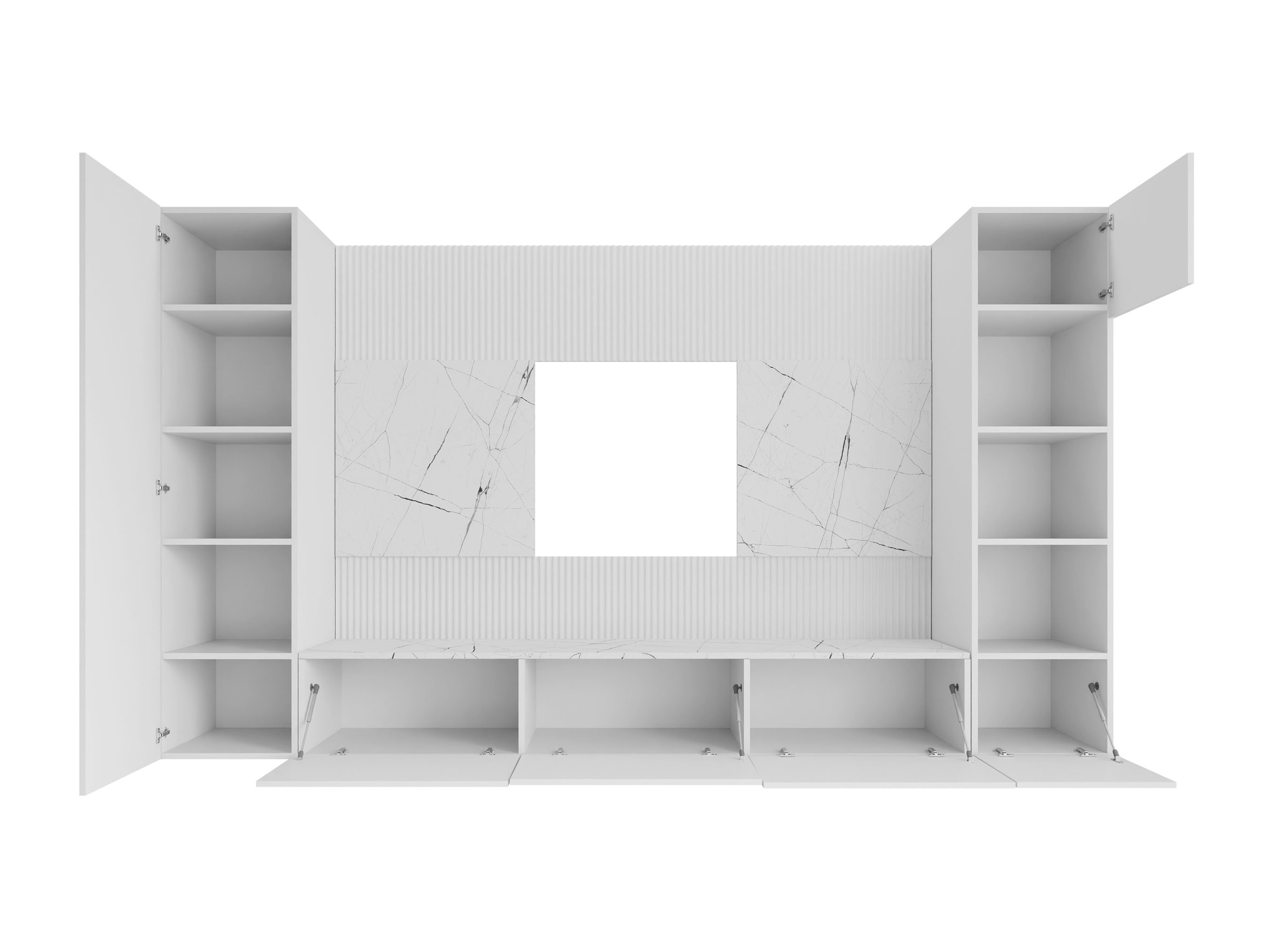 Set za dnevnu sobu Comfivo Salix IV (Crno + Crni mermer)