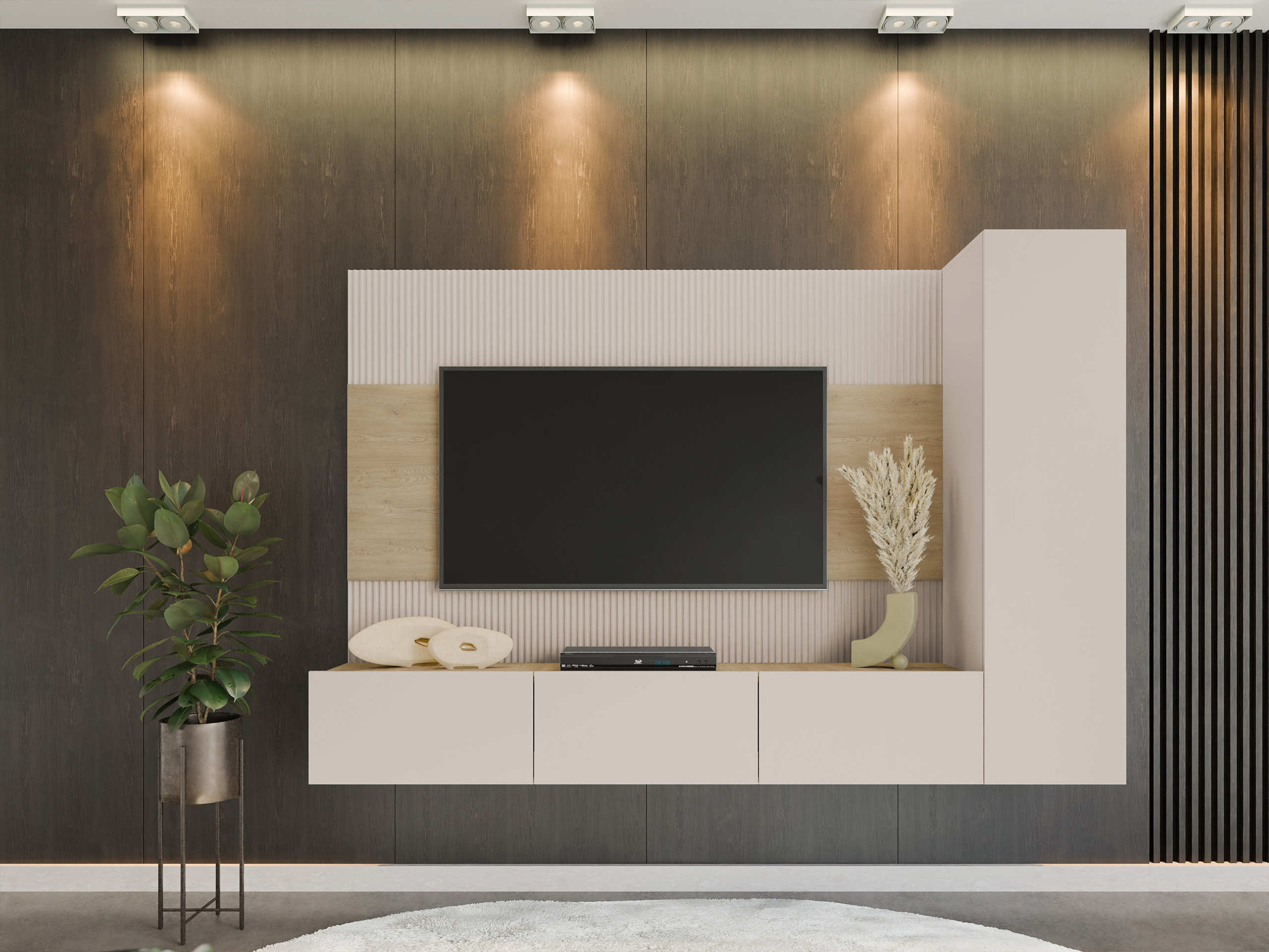 Set za dnevnu sobu Comfivo Salix VI (Bež + Cremona hrast)