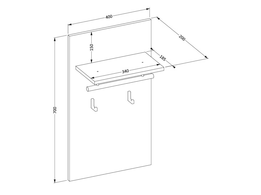 Čiviluk Alfere 114 (Belo)