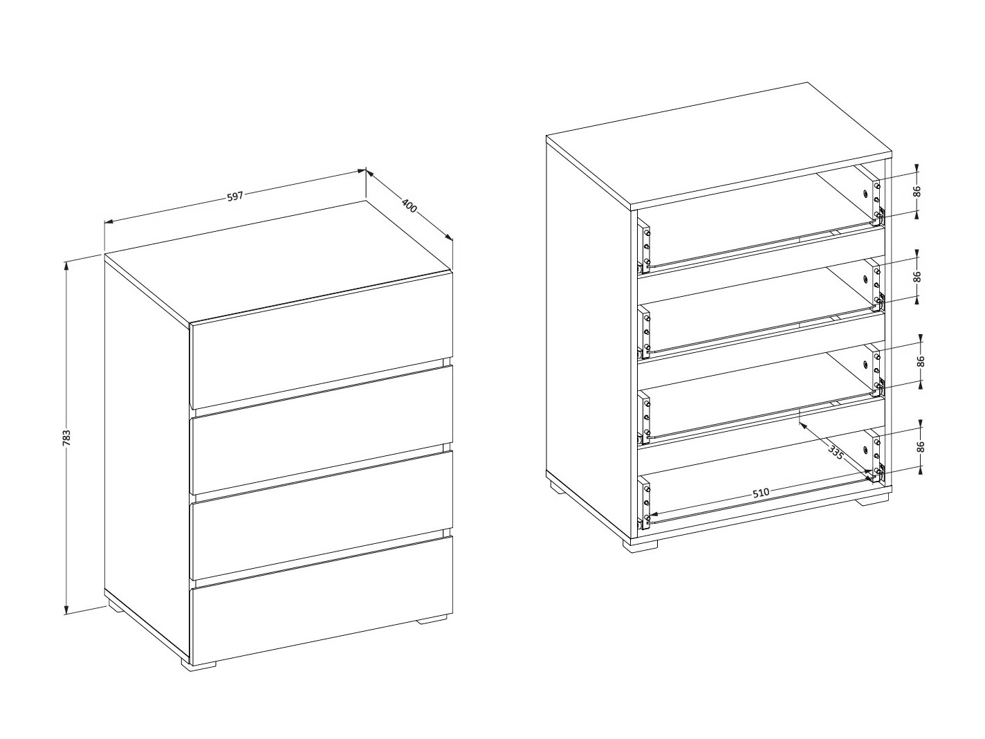 Komoda Alfere 111 (Belo)