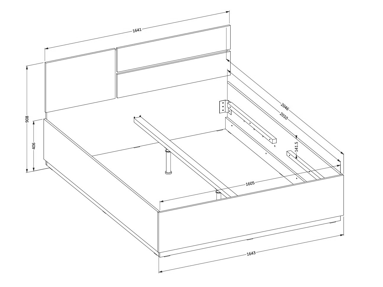 Krevet Alfere 123 (Вотан храст)
