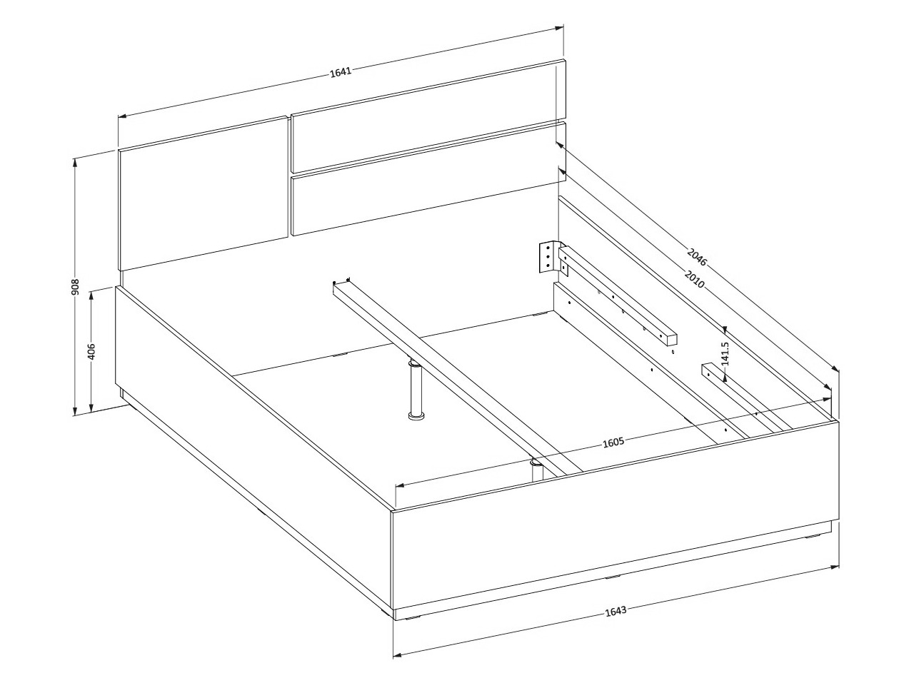 Krevet Alfere 123 (Вотан храст)