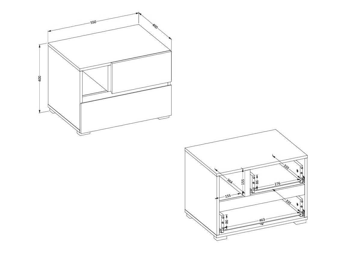 Noćni ormarić Alfere 120 (Congo)