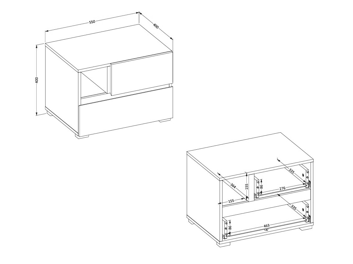 Noćni ormarić Alfere 120 (Вотан храст)