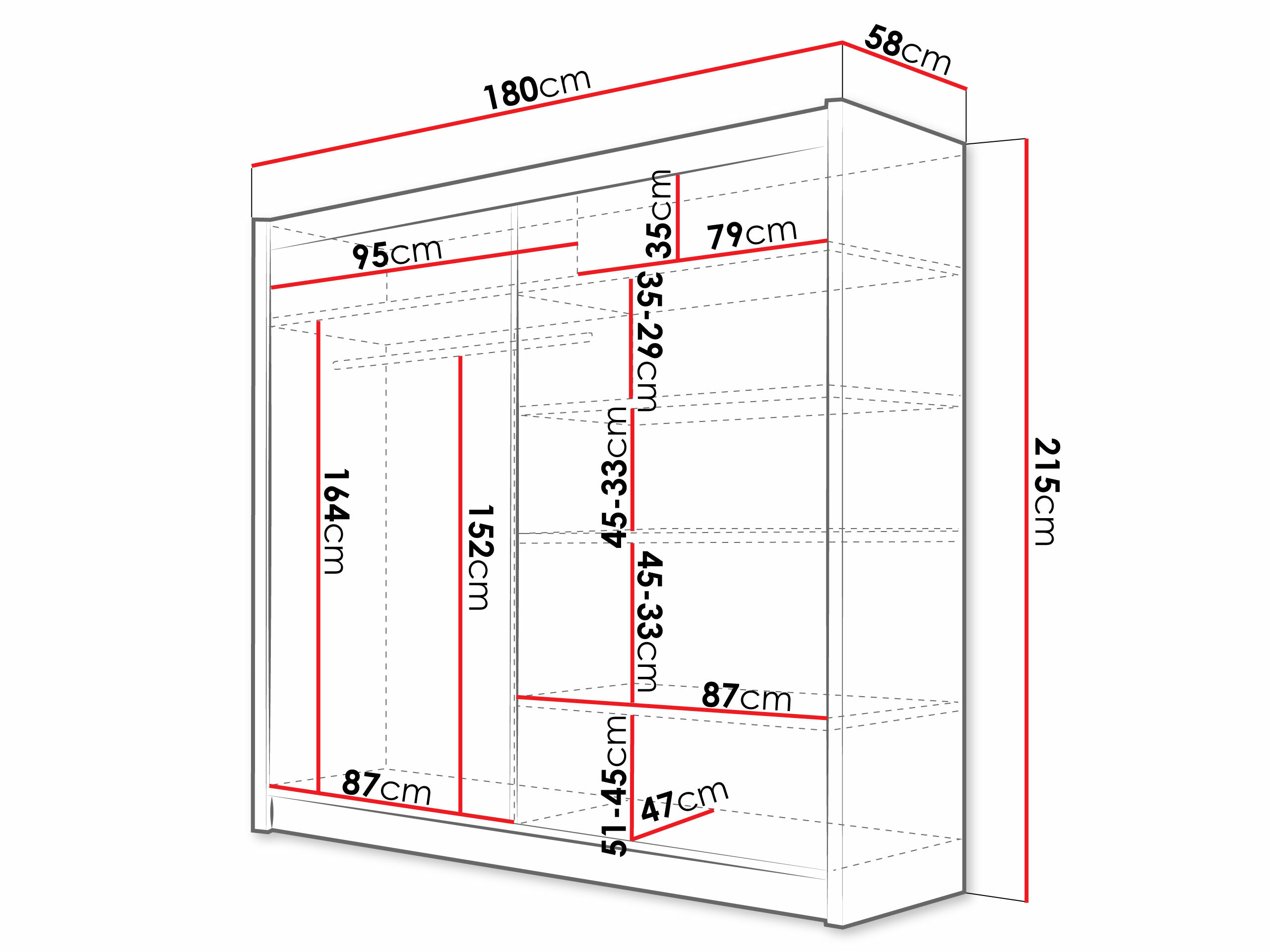 Ormar Closico 126 (Crno)