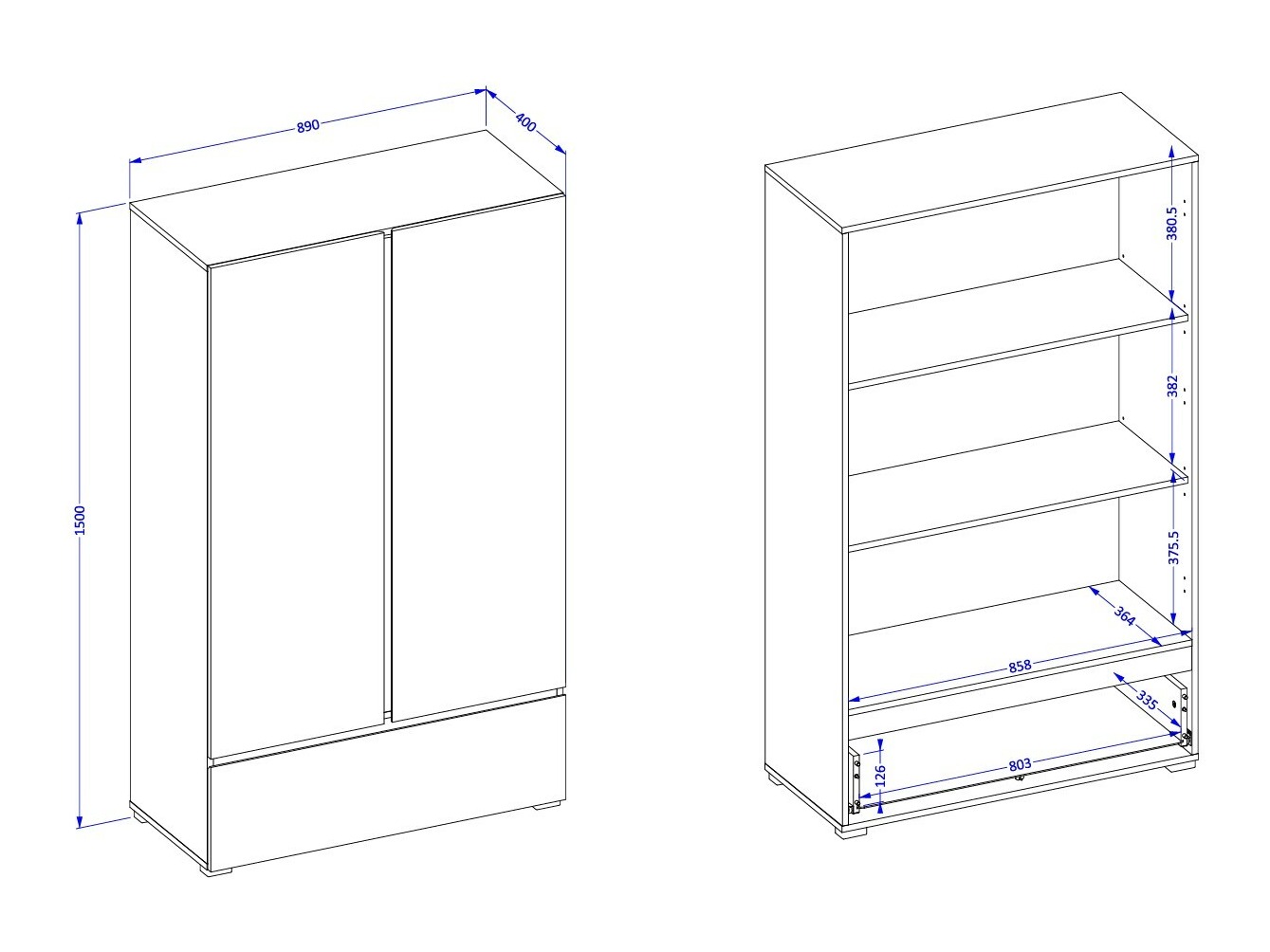 Polica Alfere 122 (Вотан храст)