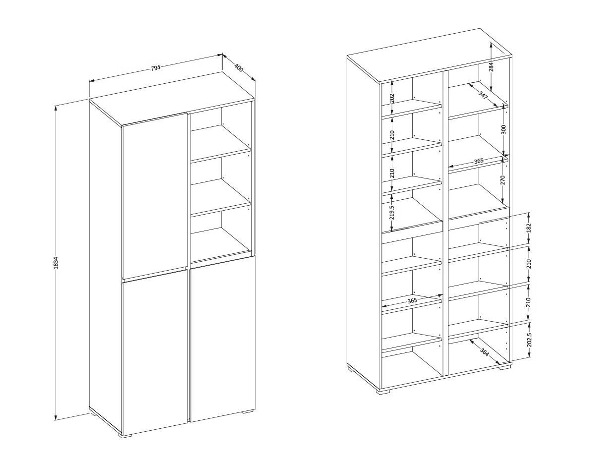 Polica za obuću Alfere 116 (Hrast Votan)