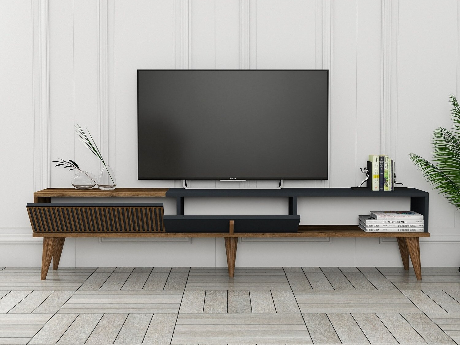 TV komoda Mavbene 102 (Orah + Antracit)