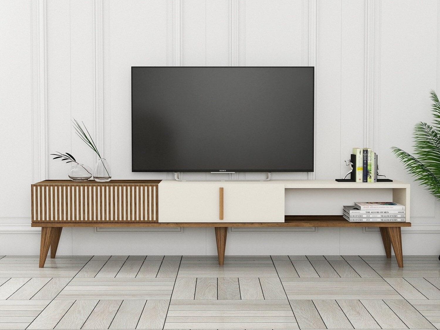TV komoda Mavbene 102 (Orah + Krem)