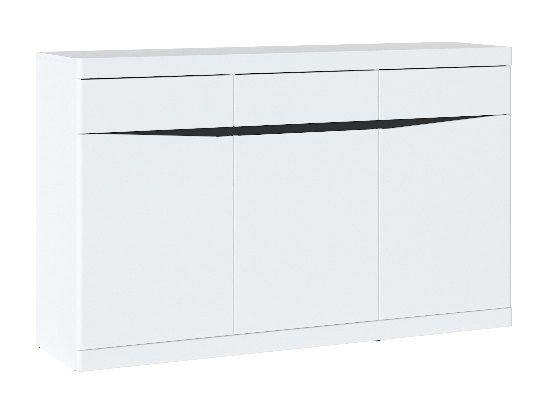 Komoda Venlori 123 (Belo + Grafit)