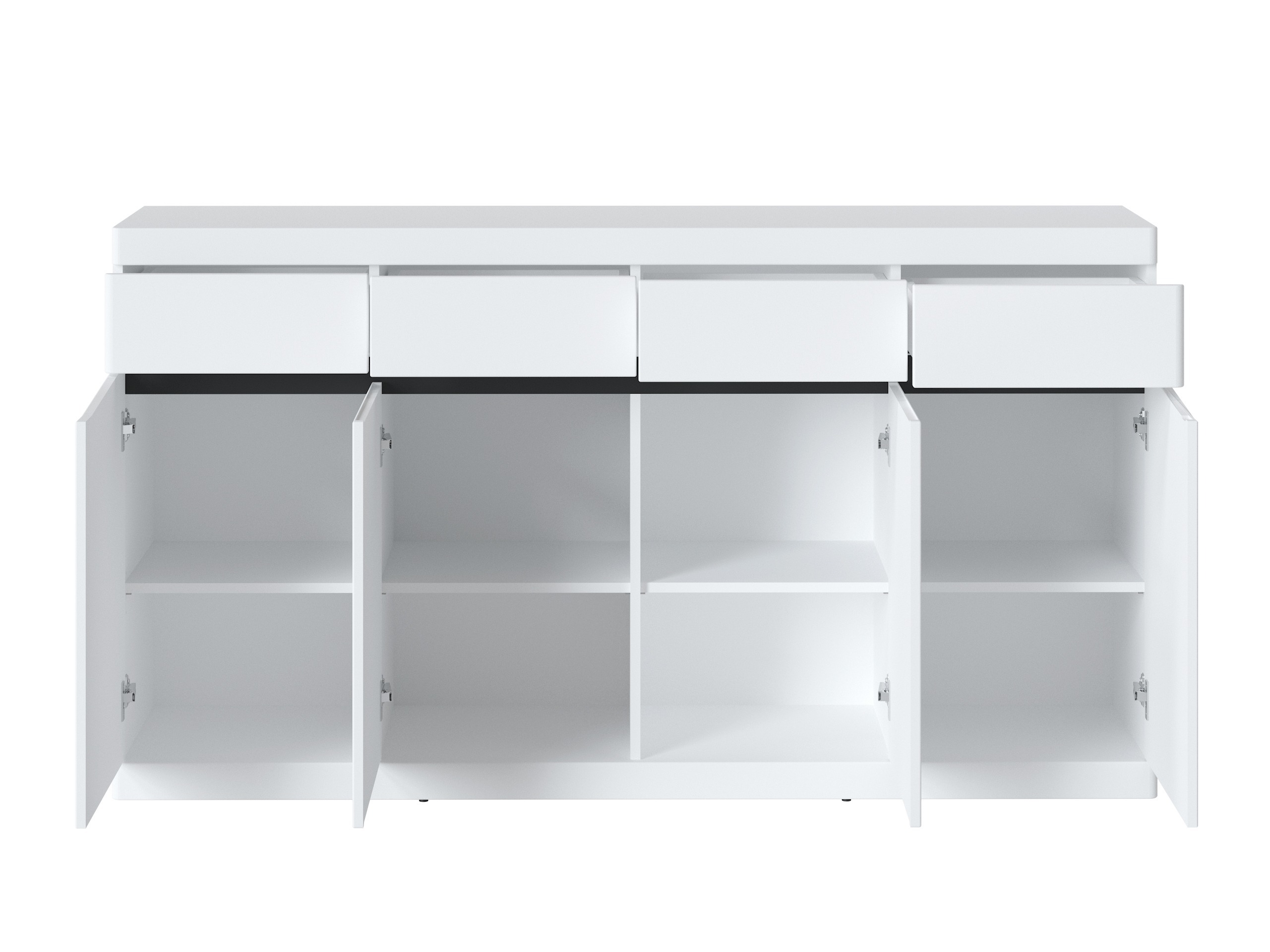 Komoda Venlori 124 (Belo + Grafit)