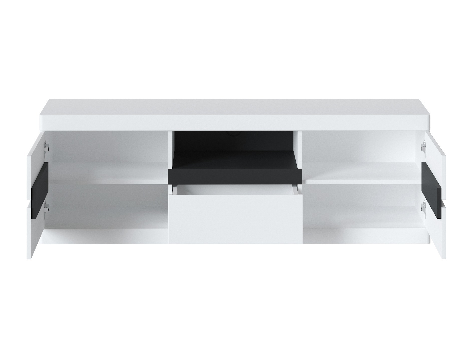 TV komoda Venlori 121 (Belo + Grafit)