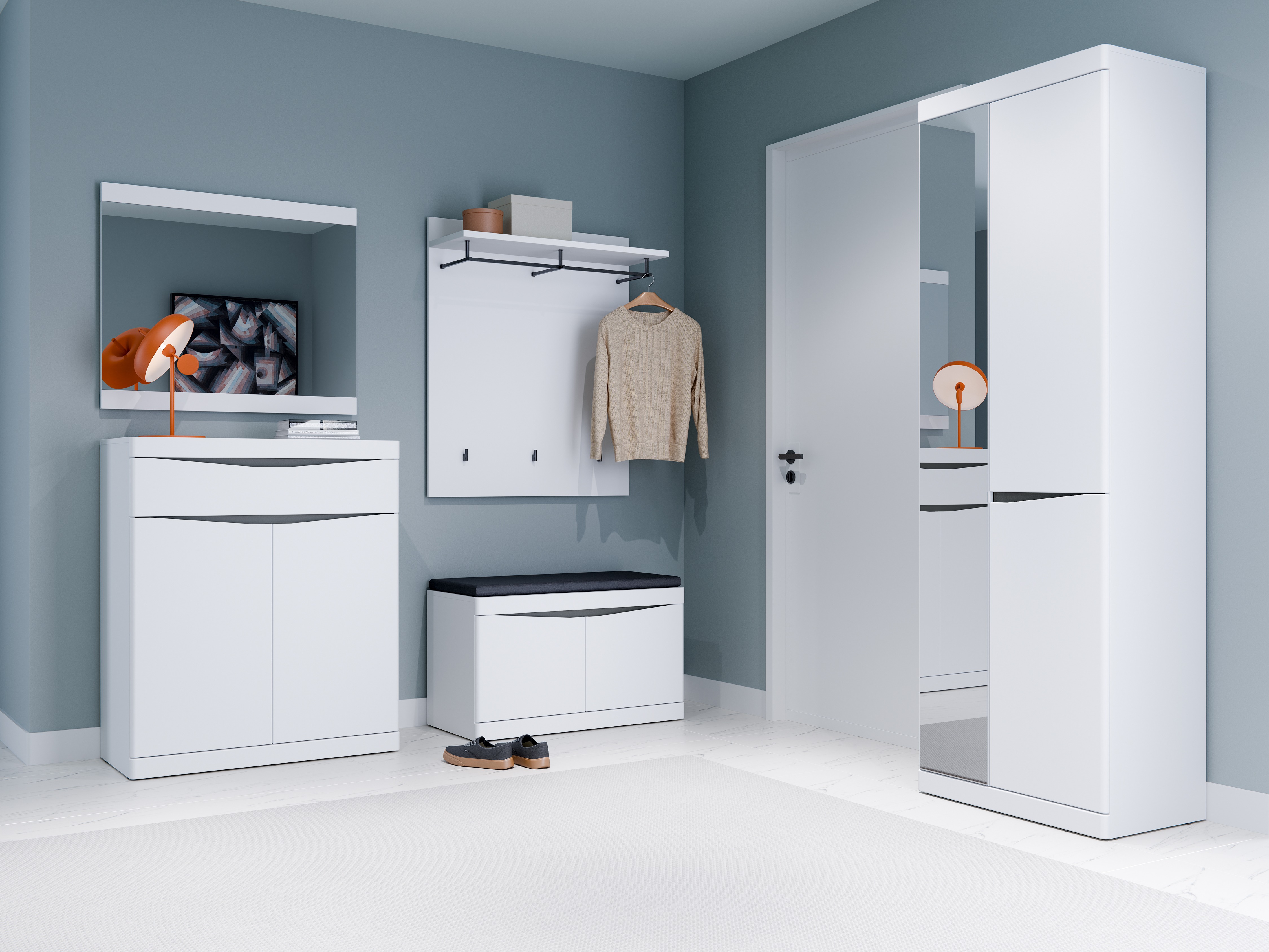 Ormar Venlori 139 (Belo + Grafit)