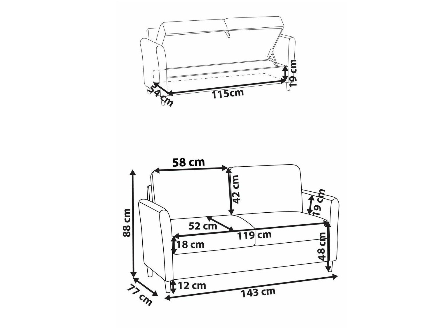 Sofa Berwyn 2822 (Plava)