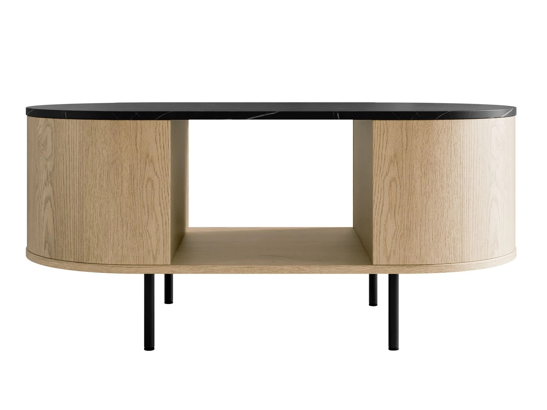 Set za dnevnu sobu Comfivo Livtena 105 (Crni mermer + Crno)