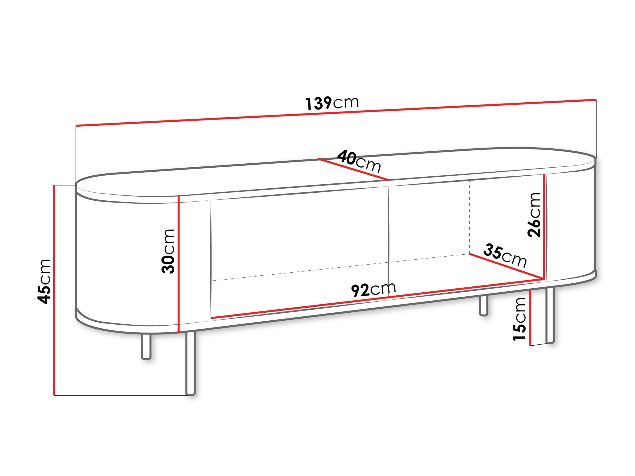 TV sto Comfivo Livtena 102 (Beli mermer + Zlatan)