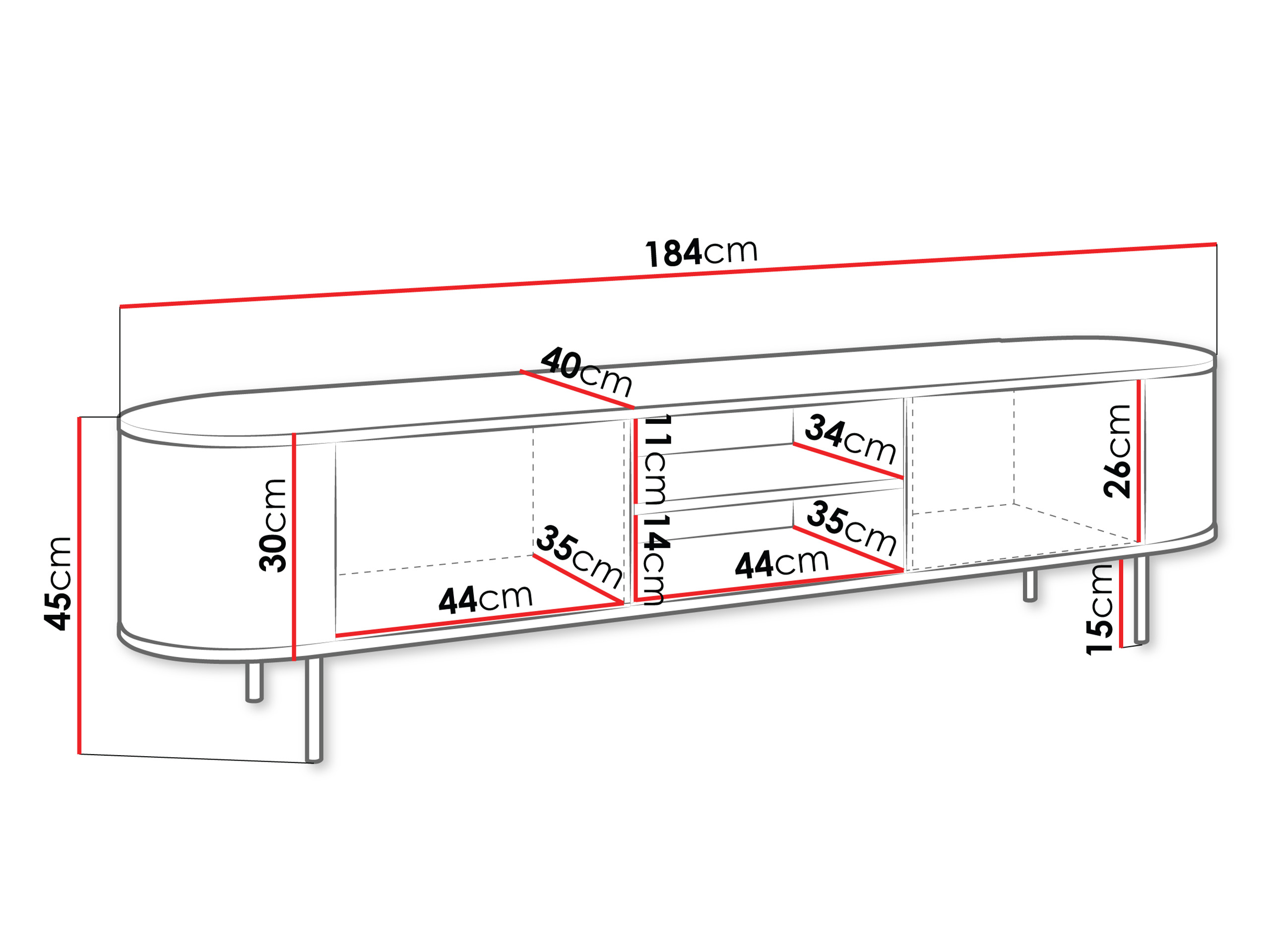 TV sto Comfivo Livtena 103 (Beli mermer + Zlatan)