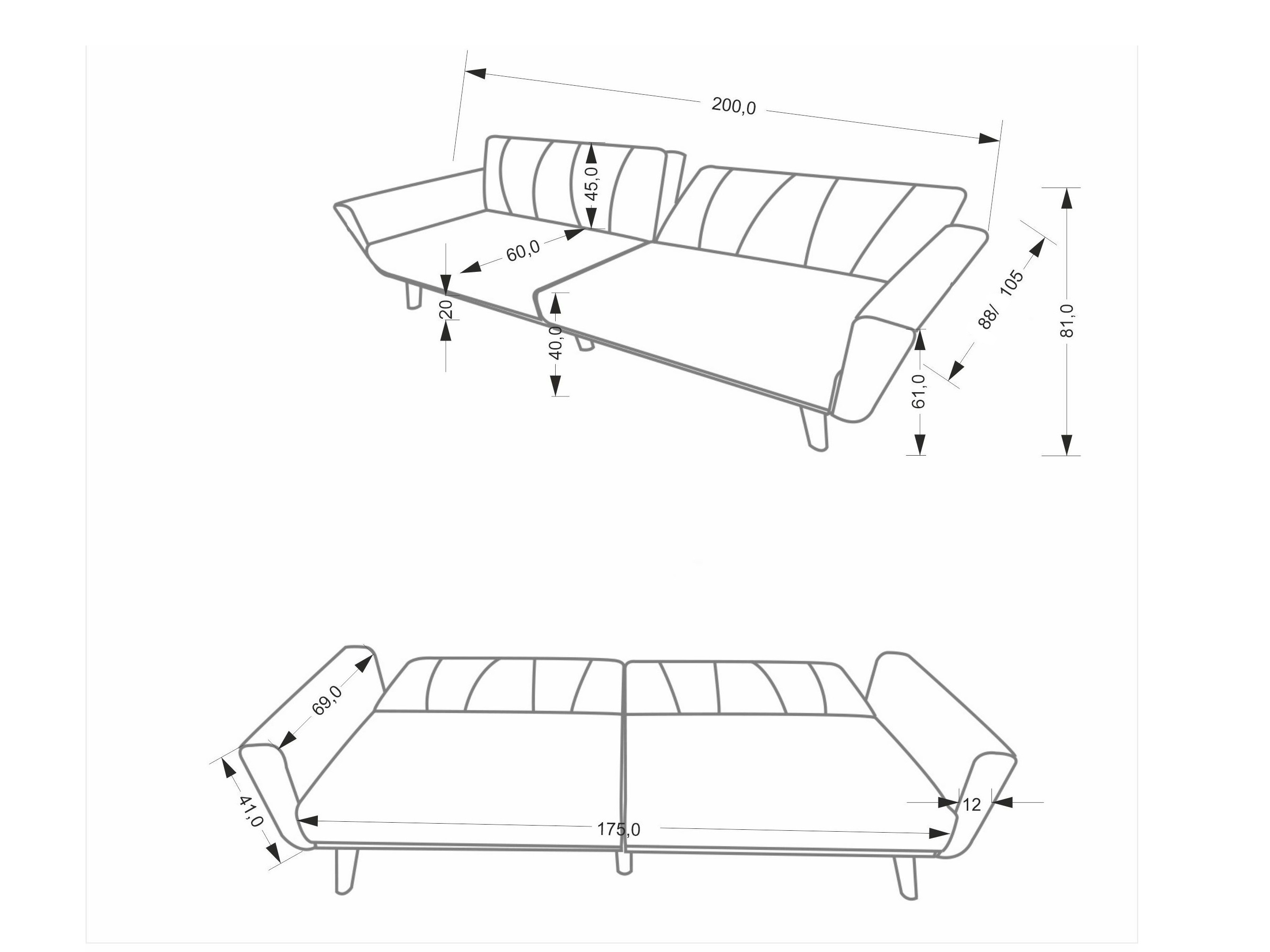 Sofa na razvlačenje Houston 1971