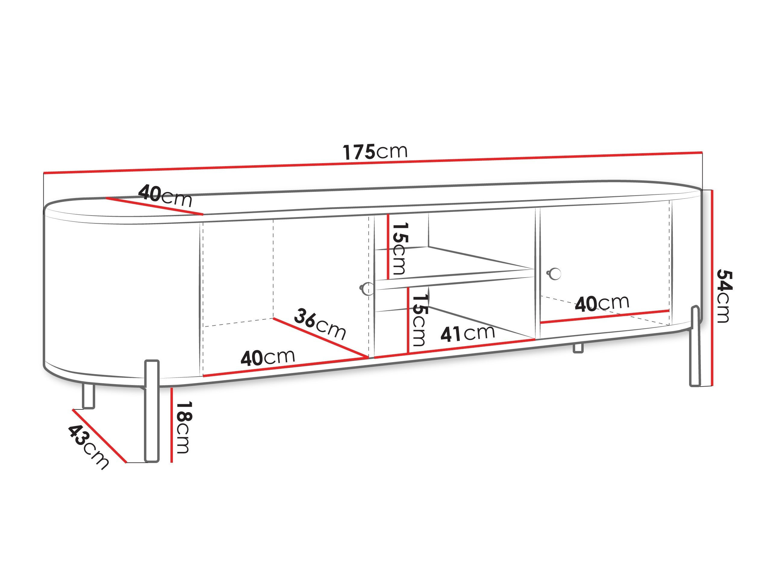 TV komoda Comfivo Mirsoni