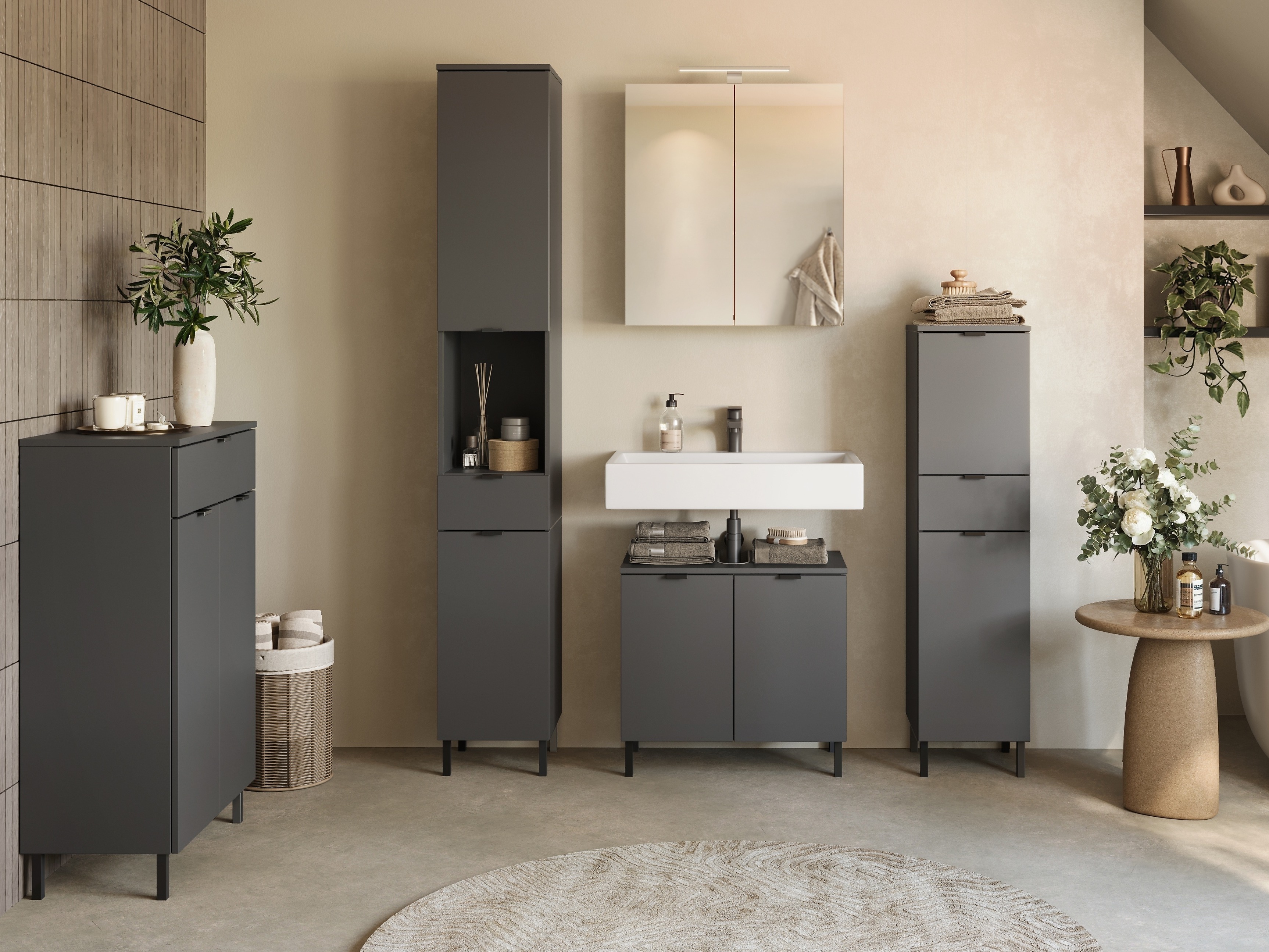 Ormarić za kupatilo Felfere 105 (Graphite)