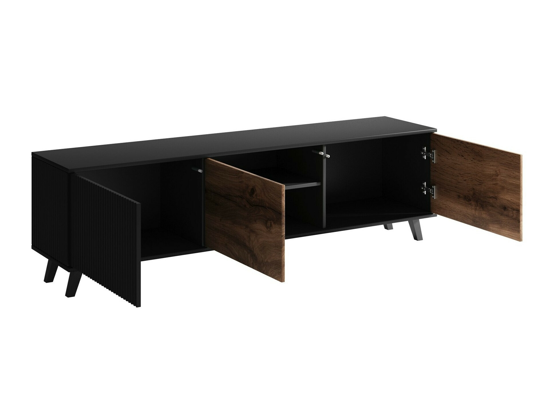 Set za dnevnu sobu Luelia 107 (Crno + Hrast Votan)