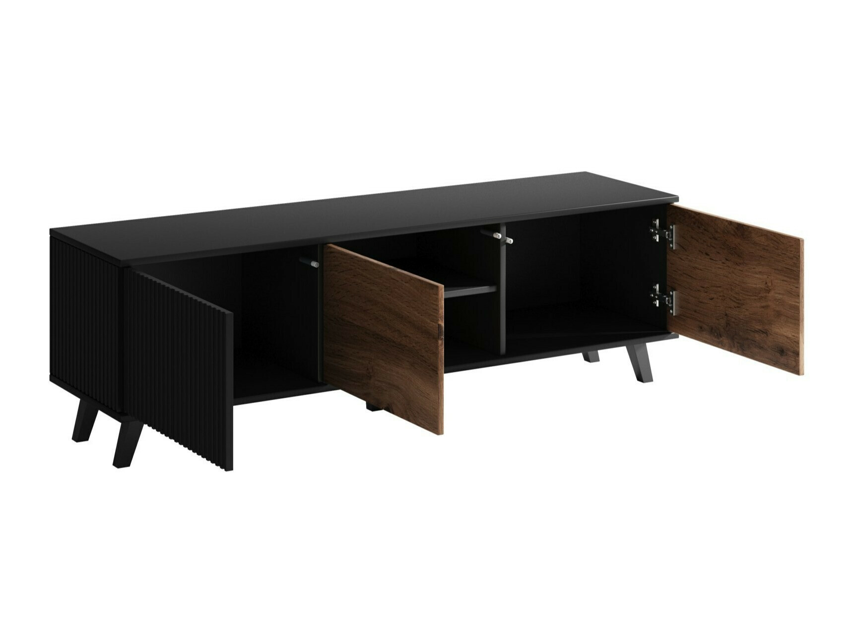 Set za dnevnu sobu Luelia 108 (Crno + Hrast Votan)