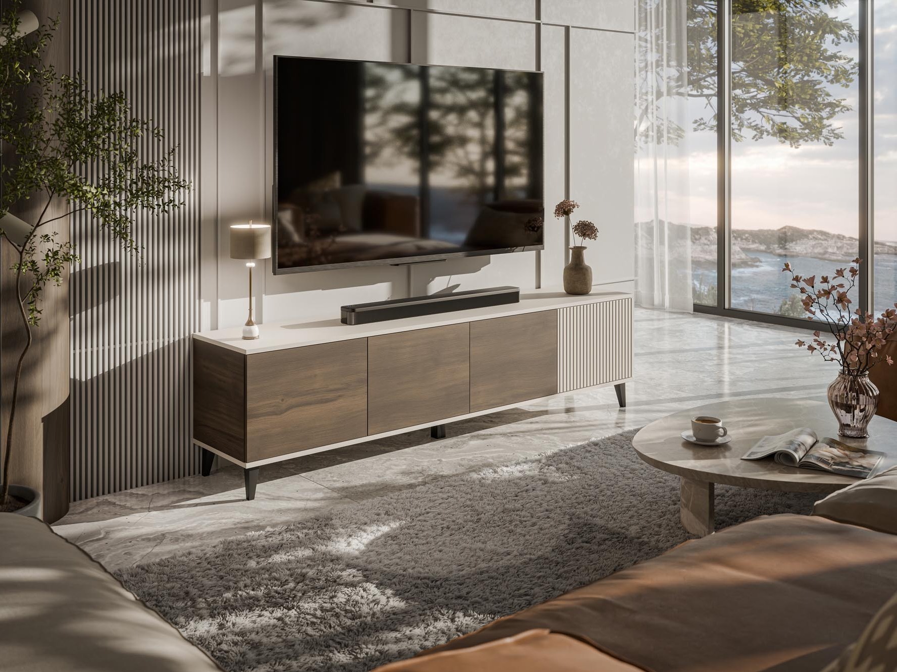 TV komoda Luelia 114 (Orah + Kašmir)