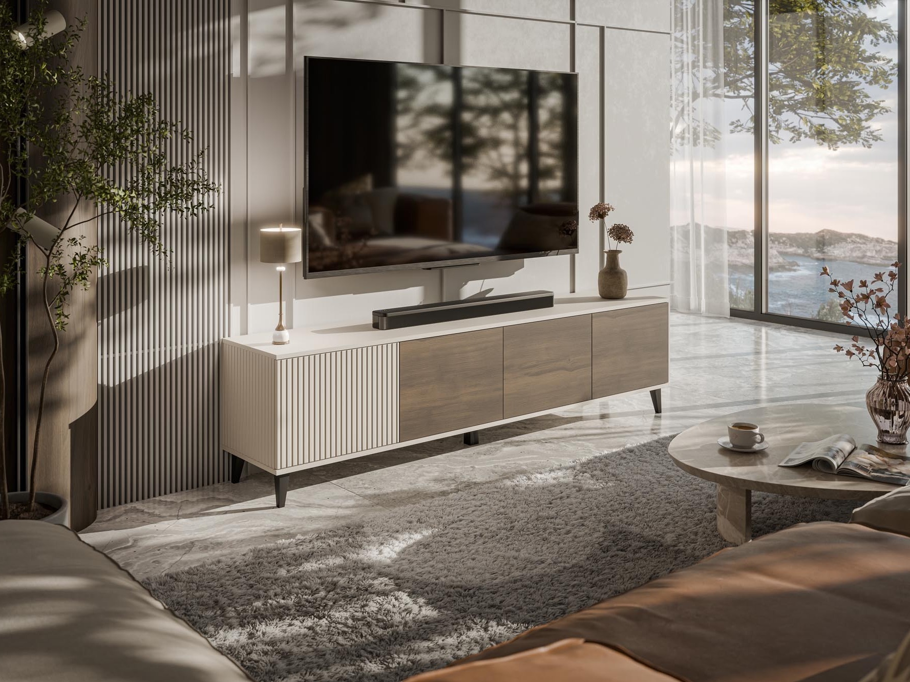 TV komoda Luelia 114 (Orah + Kašmir)