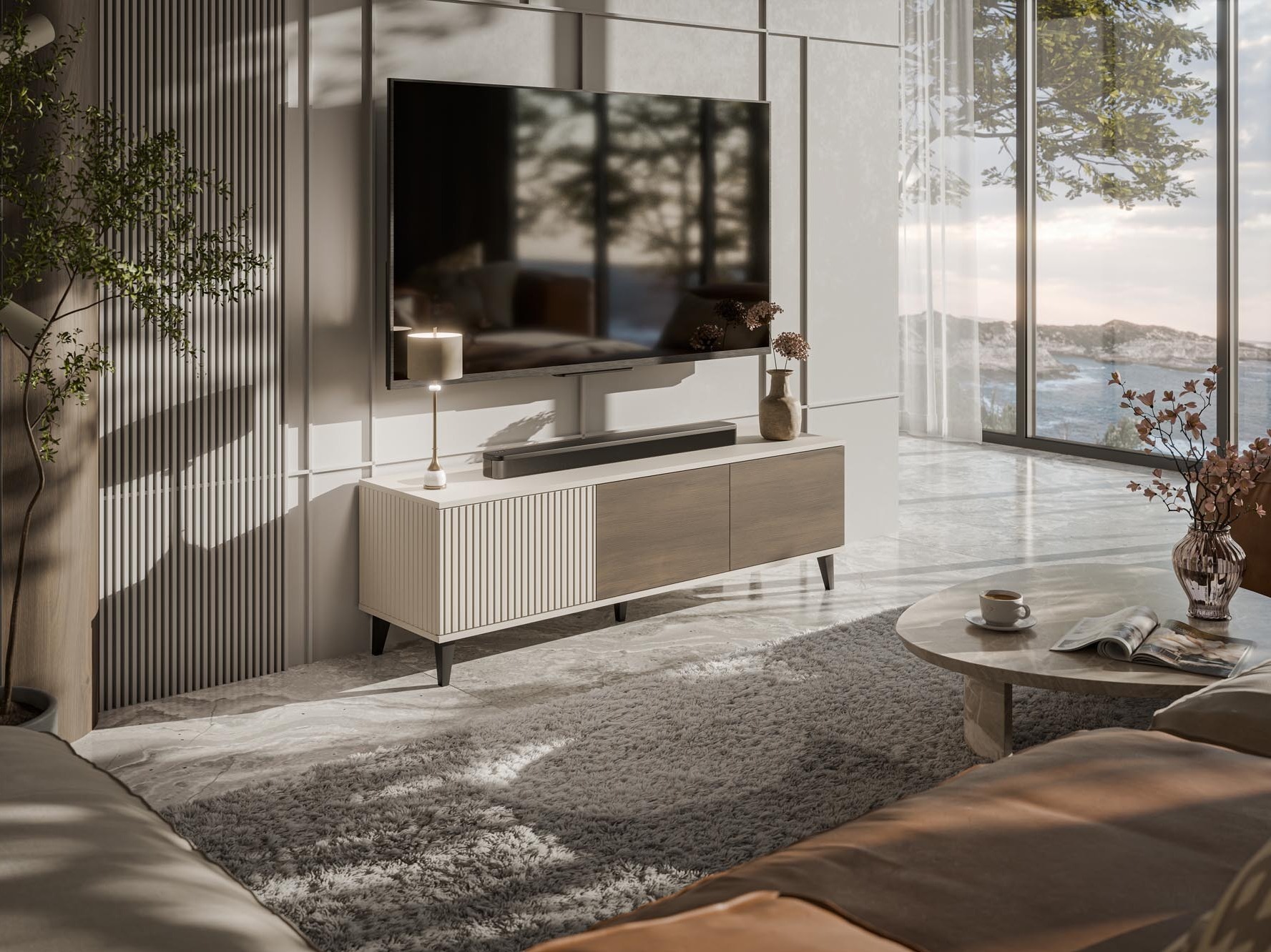 TV komoda Luelia 116 (Orah + Kašmir)