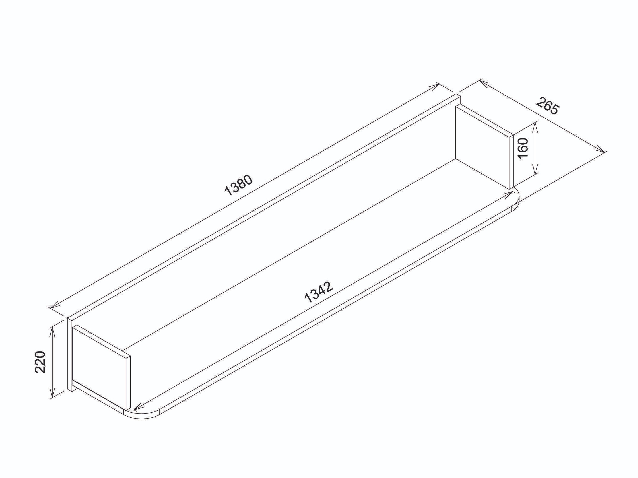 Zidna polica Levliva 112