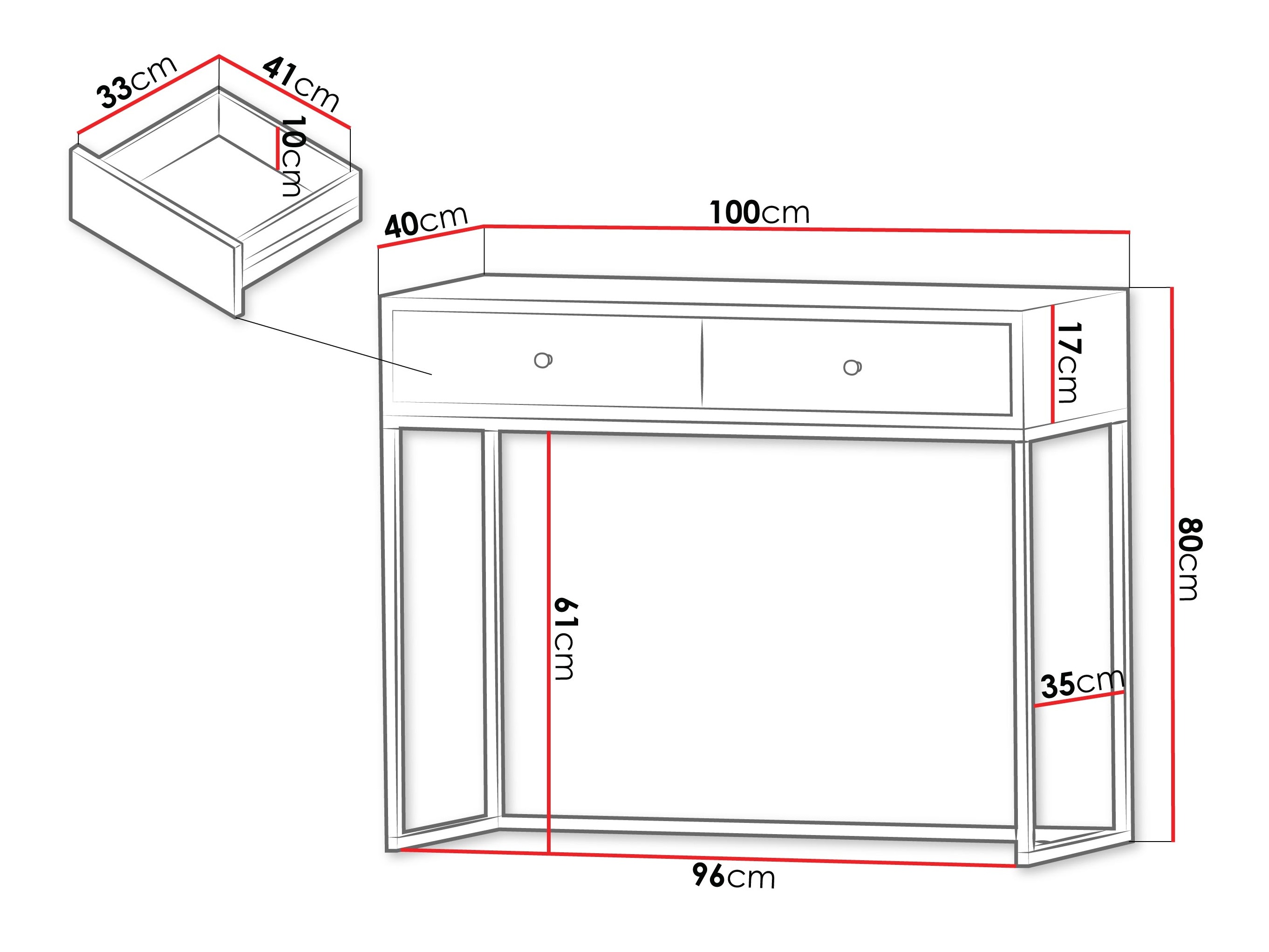 Konzolni stočić Comfivo 453 (Belo)