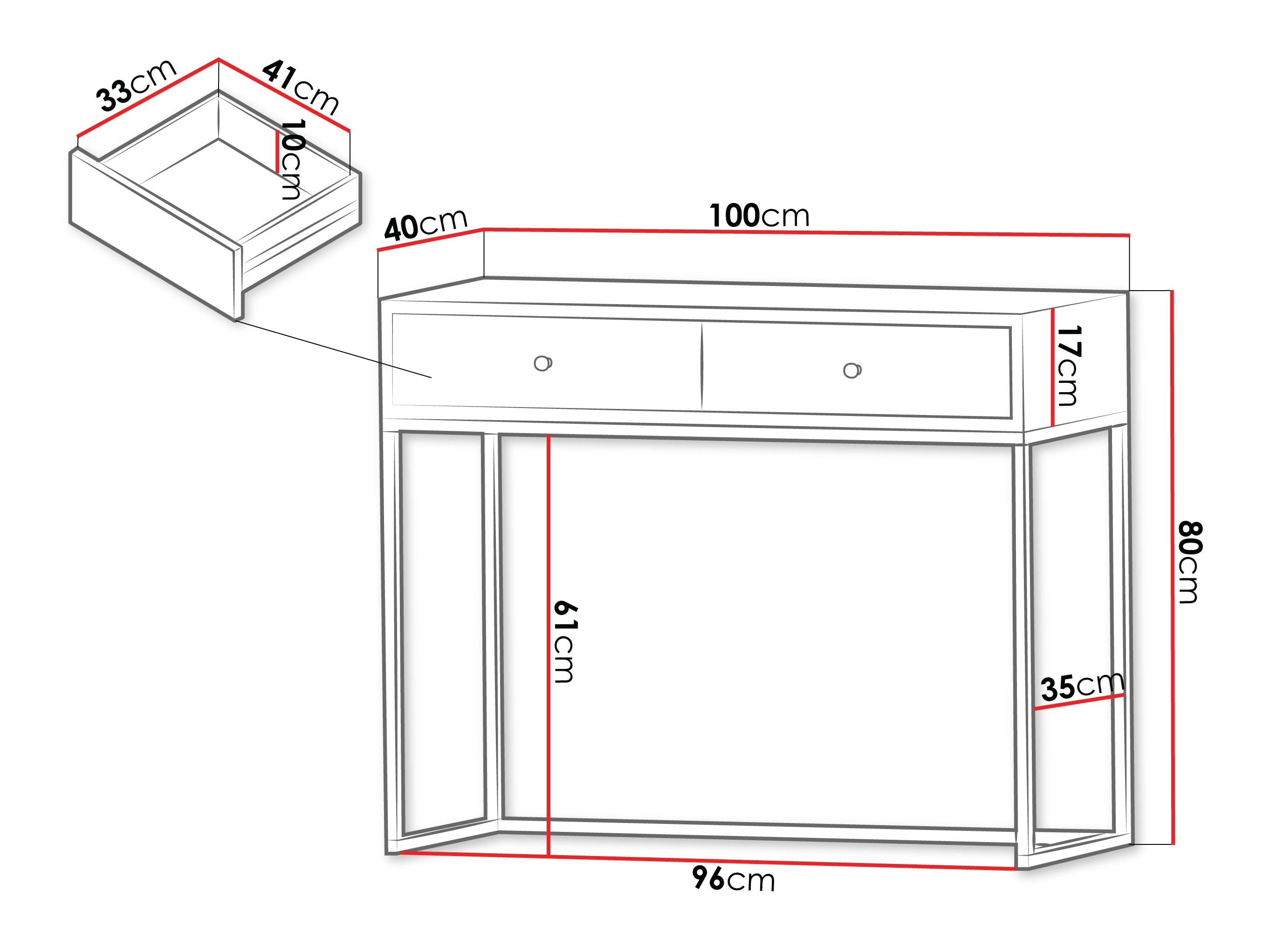 Konzolni stočić Comfivo 453 (Crno)