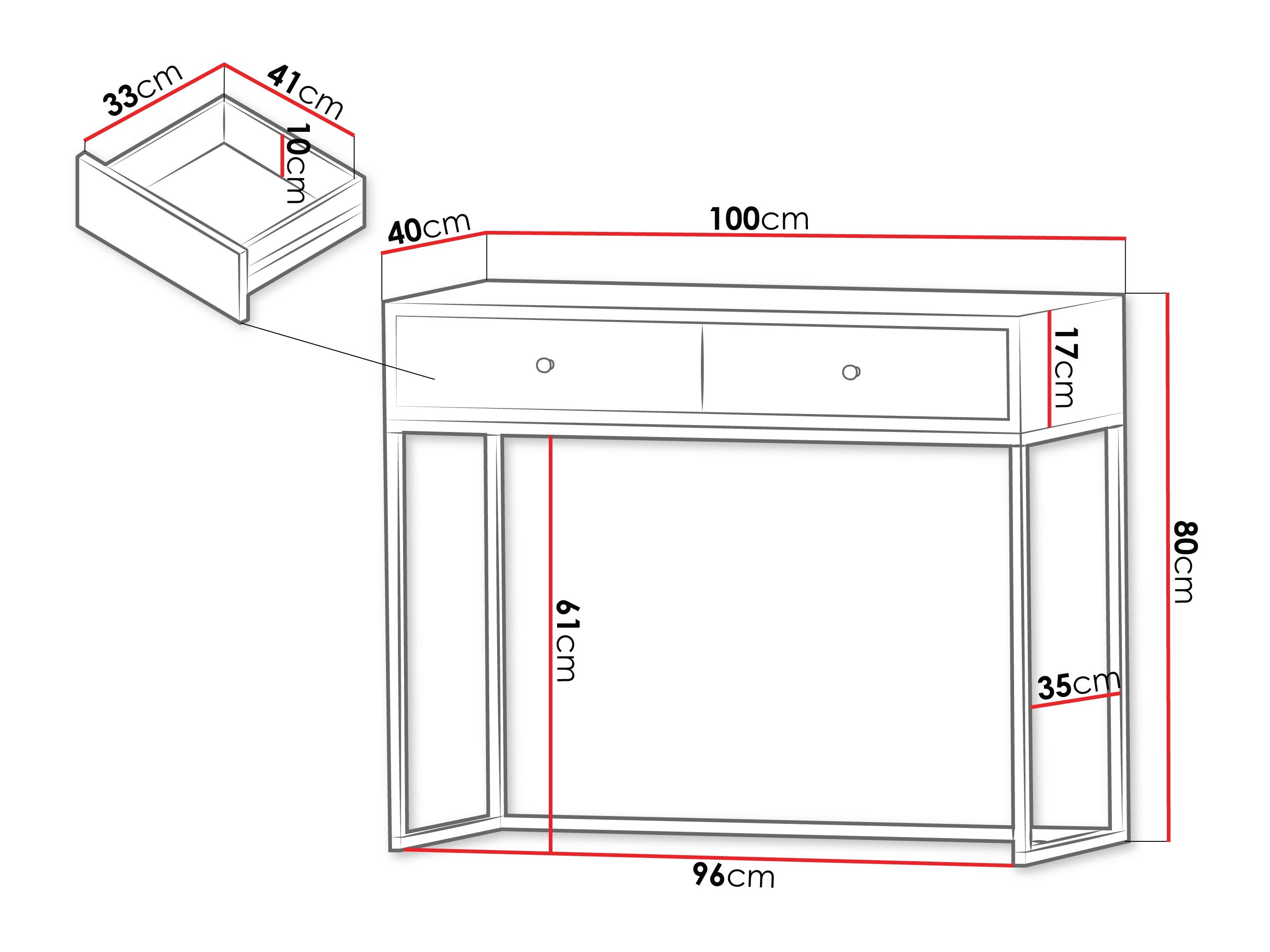 Konzolni stočić Comfivo Modestia (Kašmir)