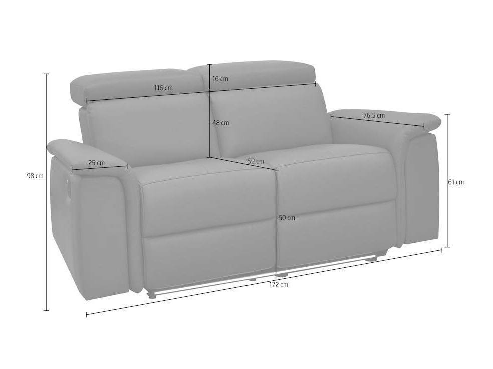 Relaks sofa Denton 1485 (Svetloosiva)