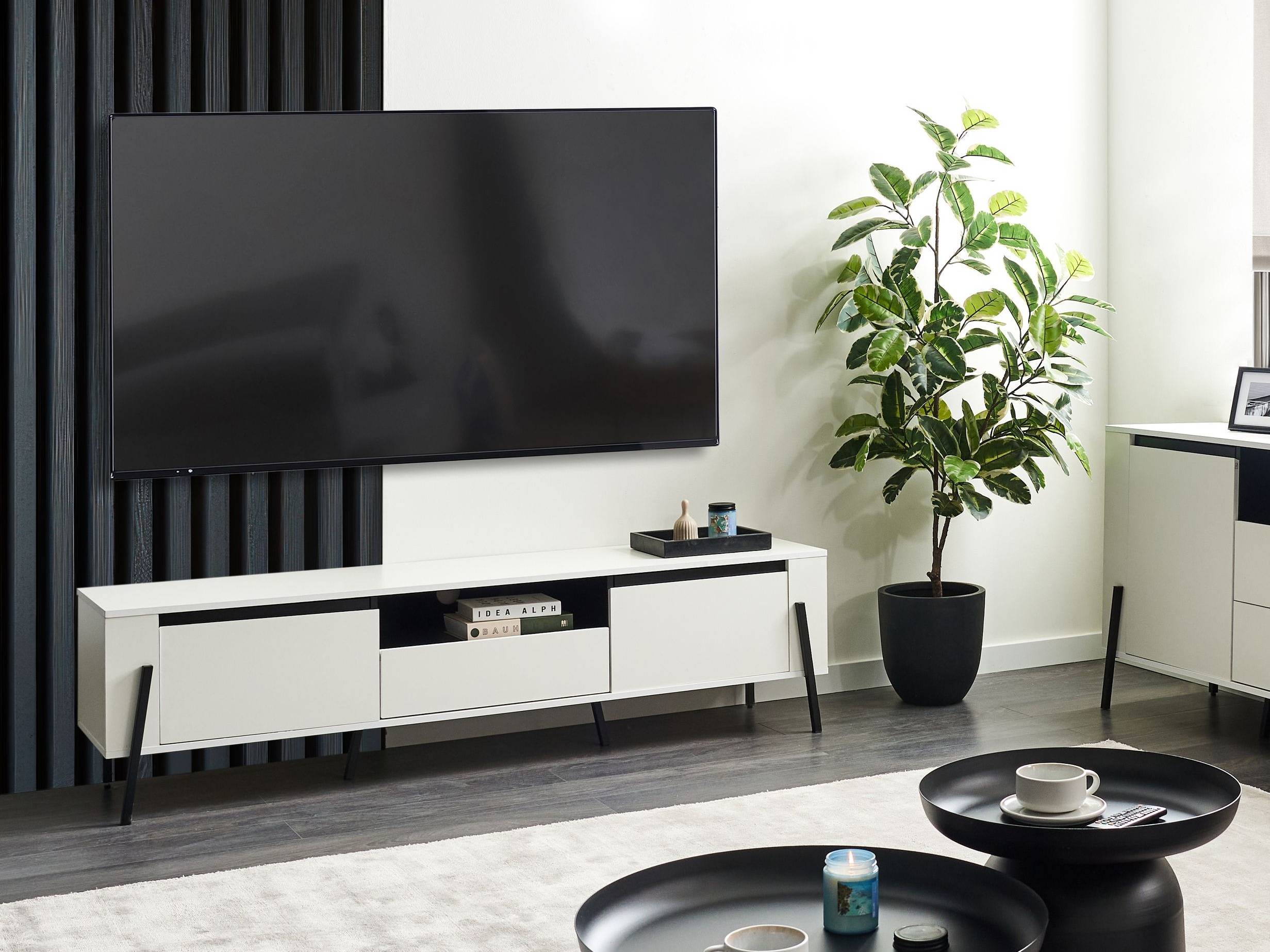 TV komoda Berwyn 544 (Belo + Crno)