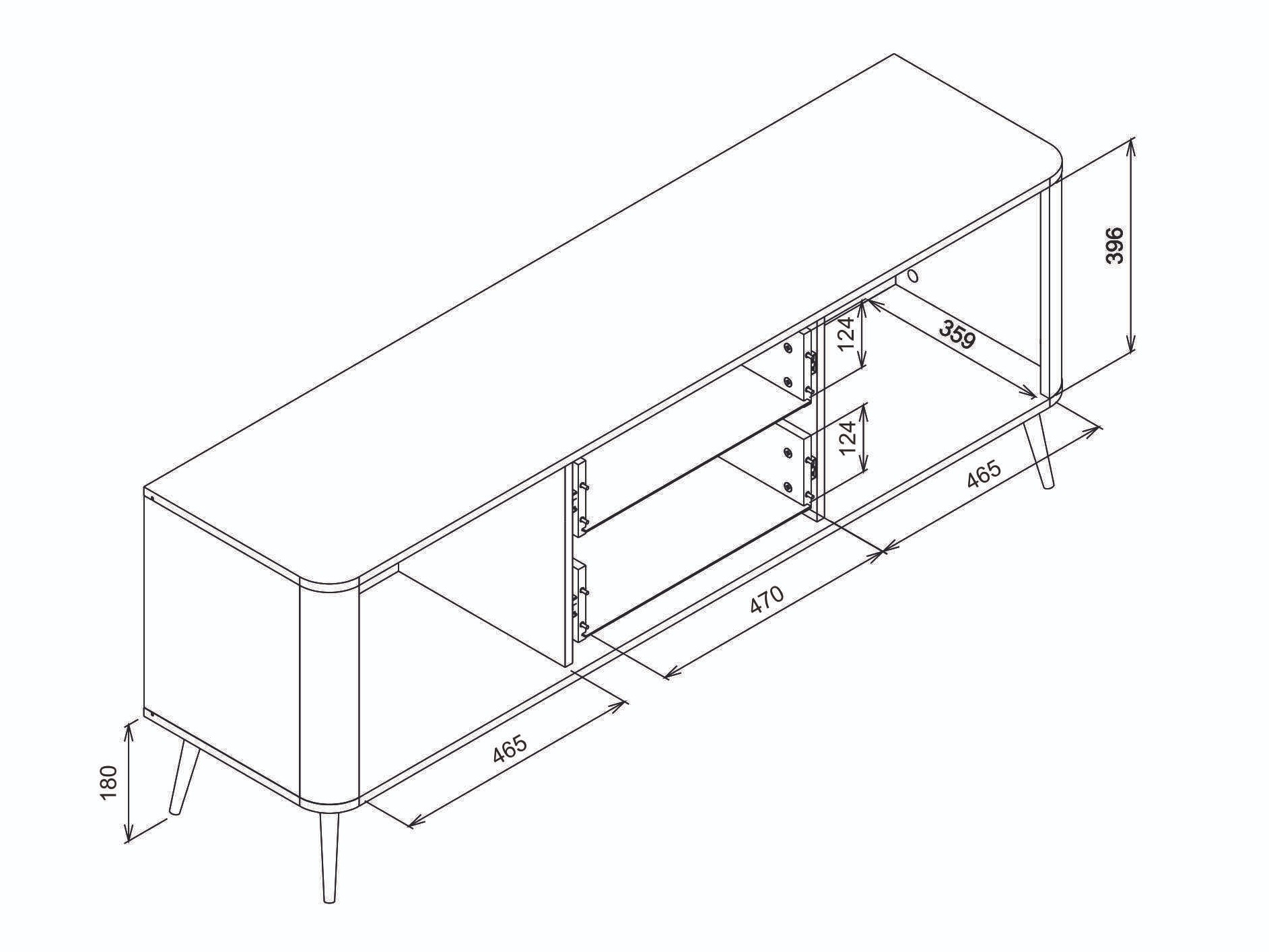 TV komoda Levliva 100