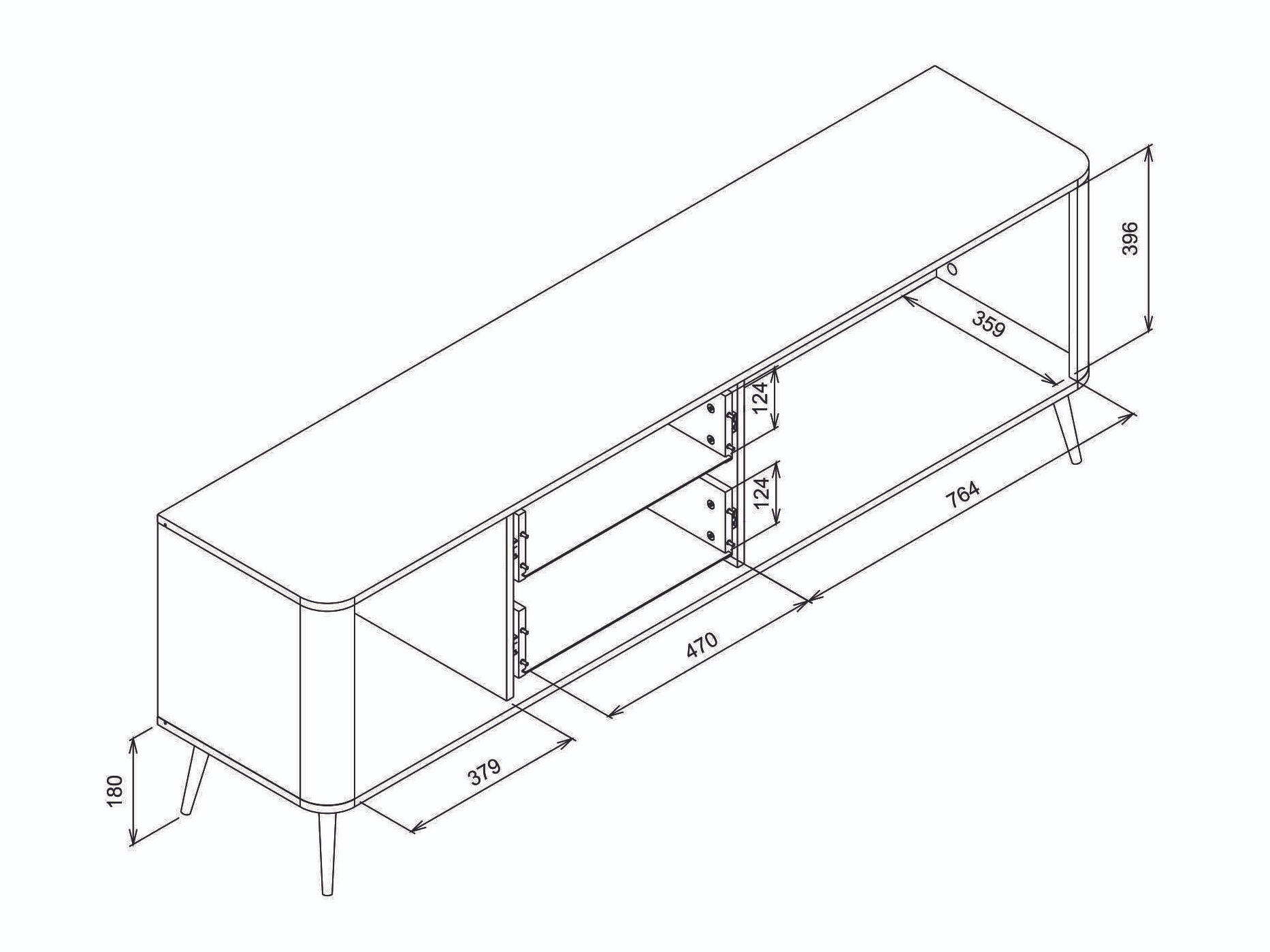 TV komoda Levliva 101