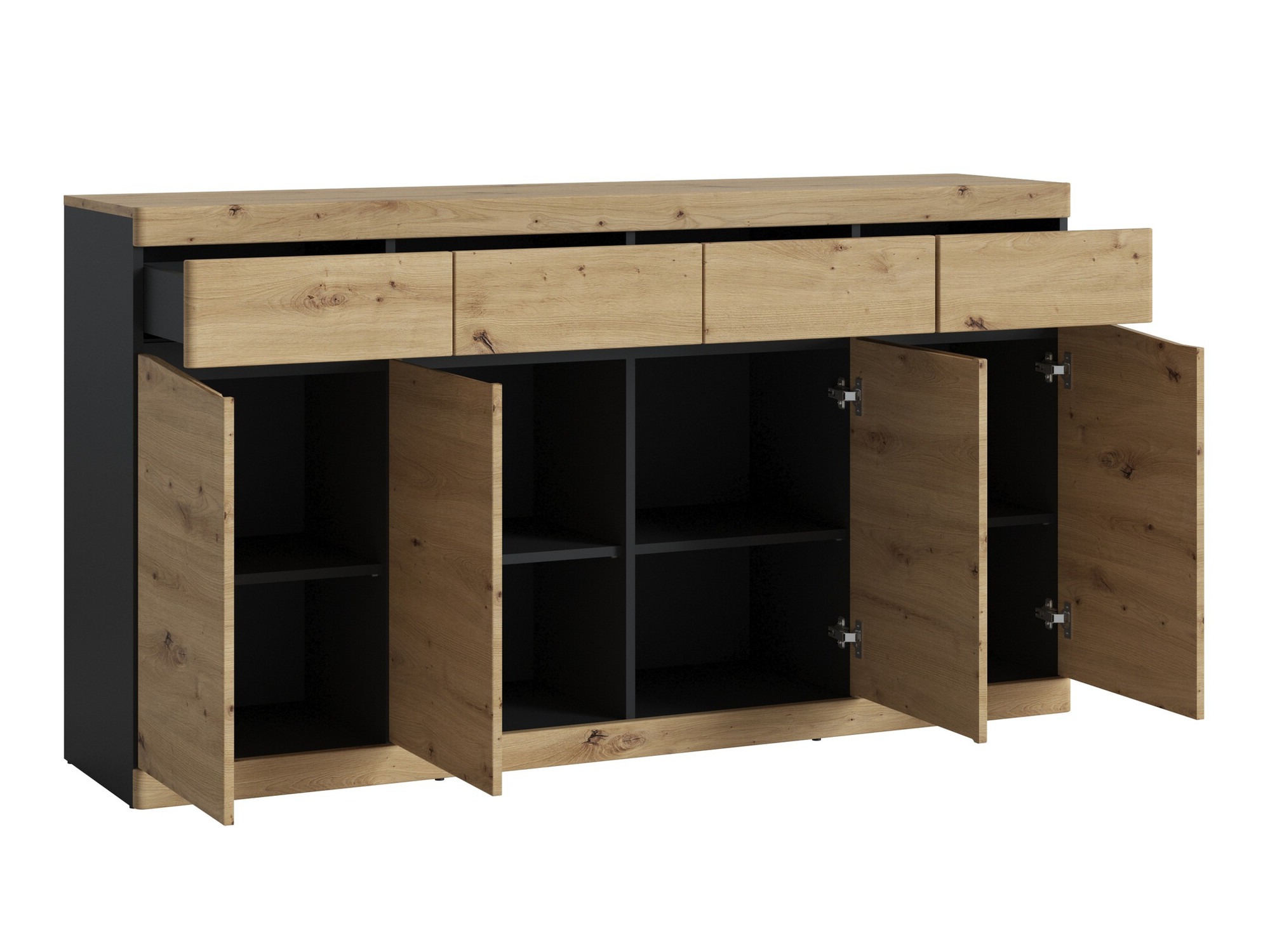 Komoda Venlori 124 (Antricit (ugalj) + Zanatski hrast)