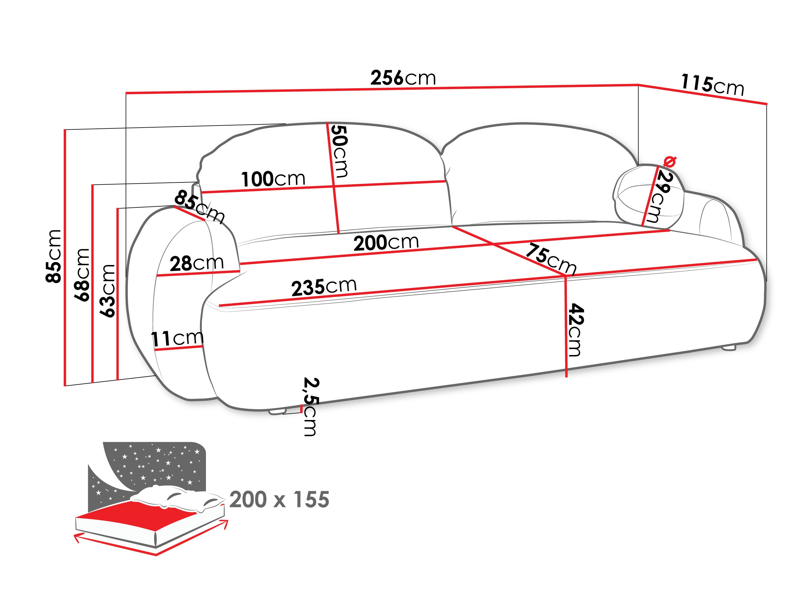 Sofa na razvlačenje TrendyNest 114 (Now Or Never 03)
