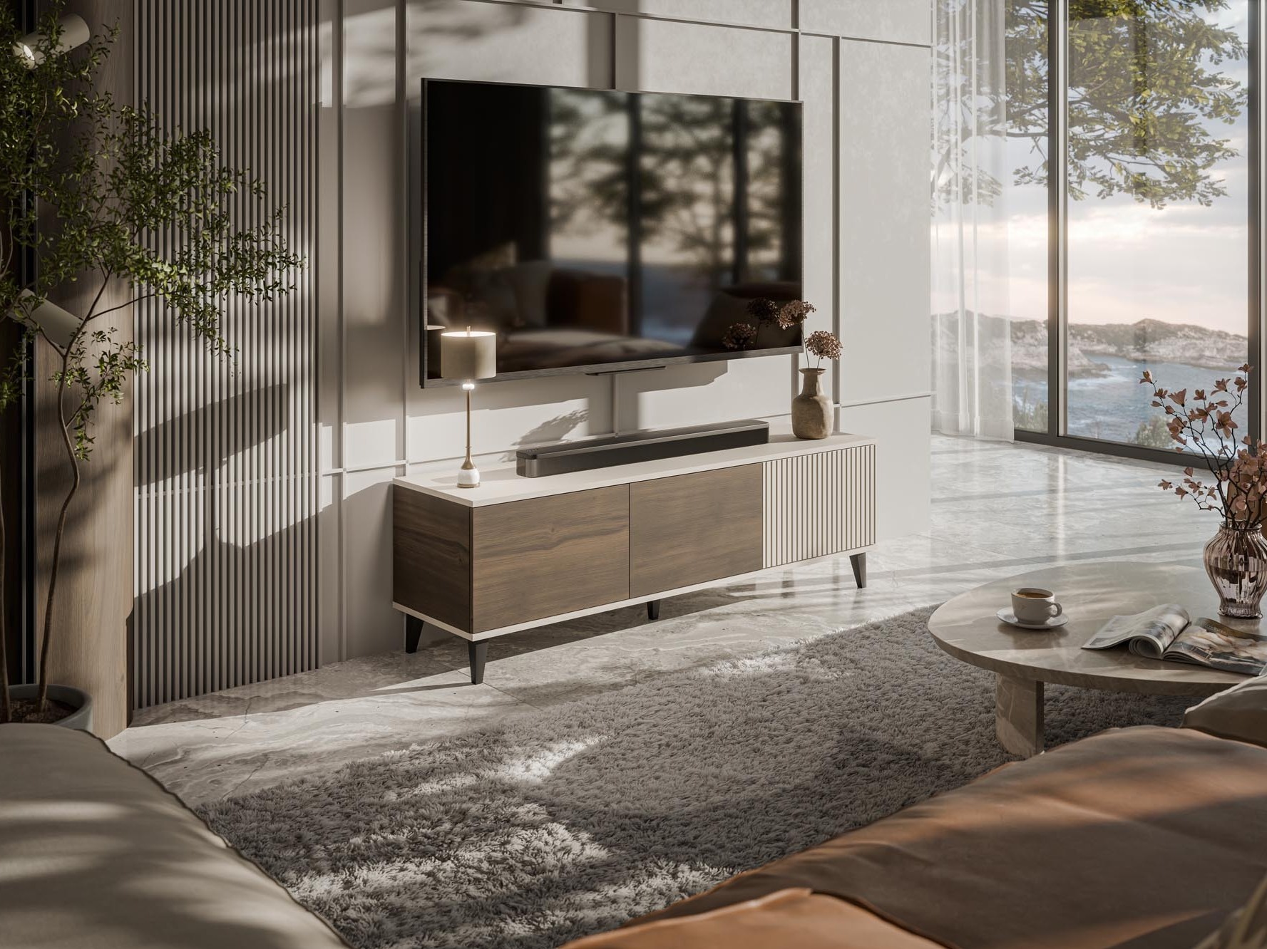 TV komoda Luelia 115 (Orah + Kašmir)