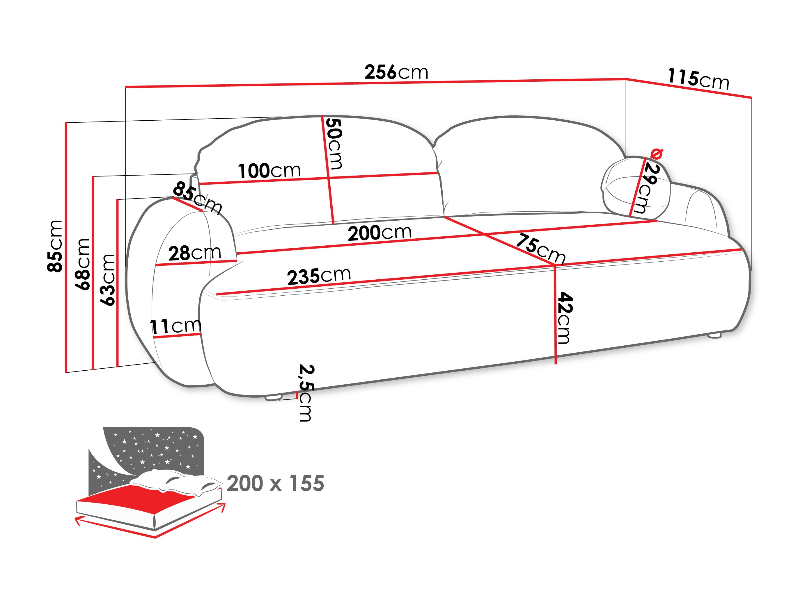 Sofa na razvlačenje TrendyNest 114 (Now Or Never 06)