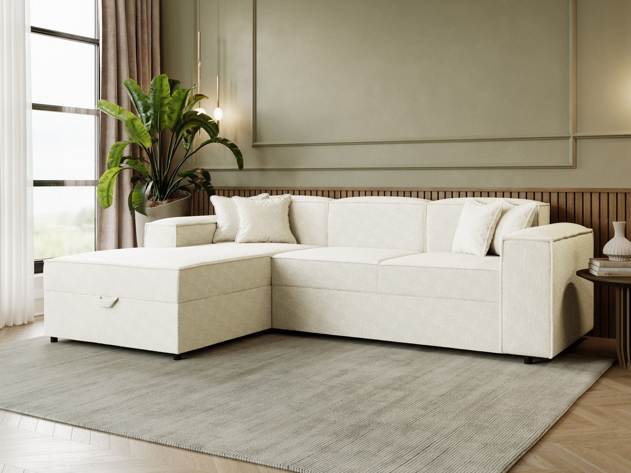 Ugaona sofa Clovis 116 (Coral 15)