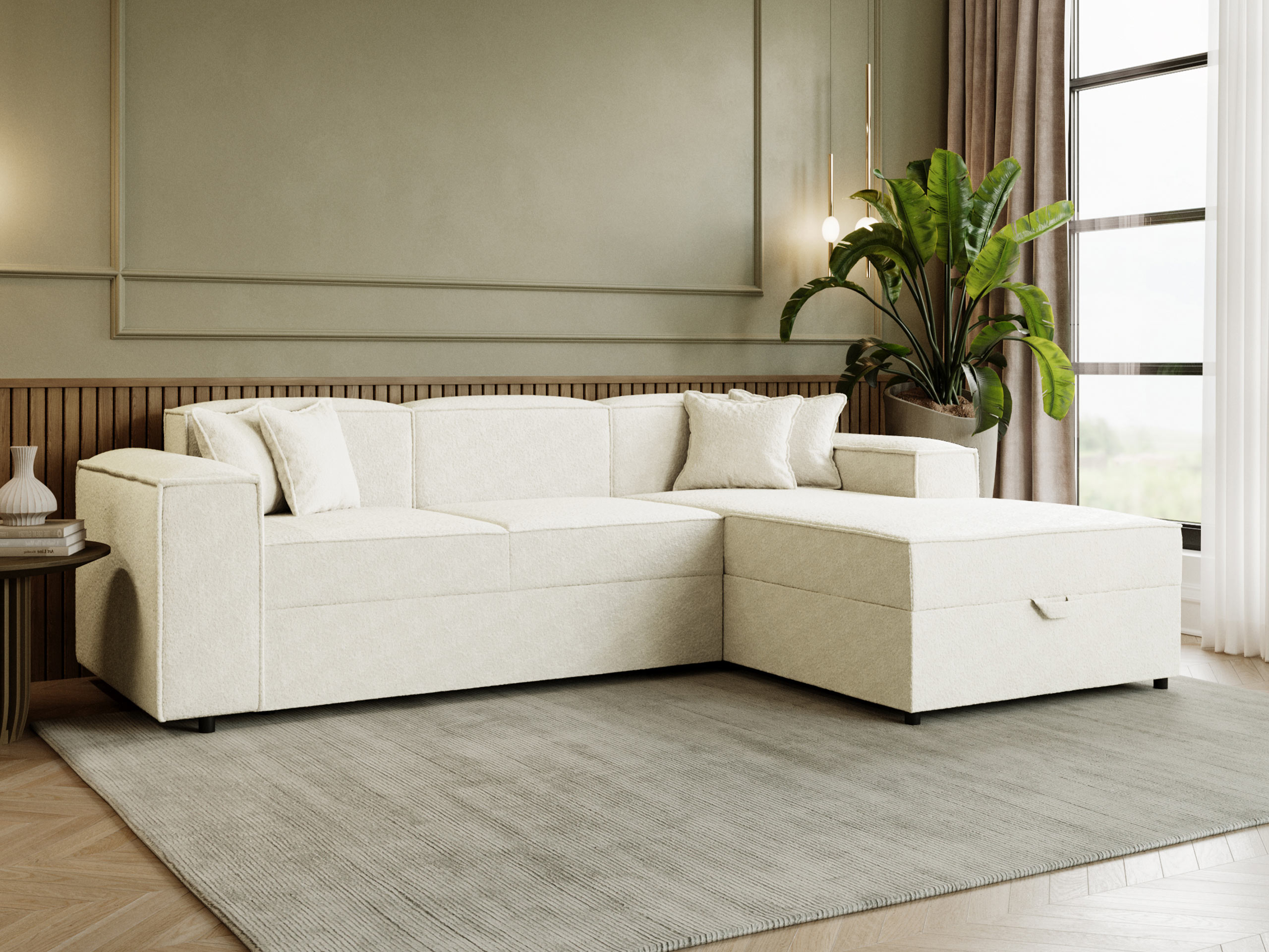 Ugaona sofa Clovis 116 (Coral 15)